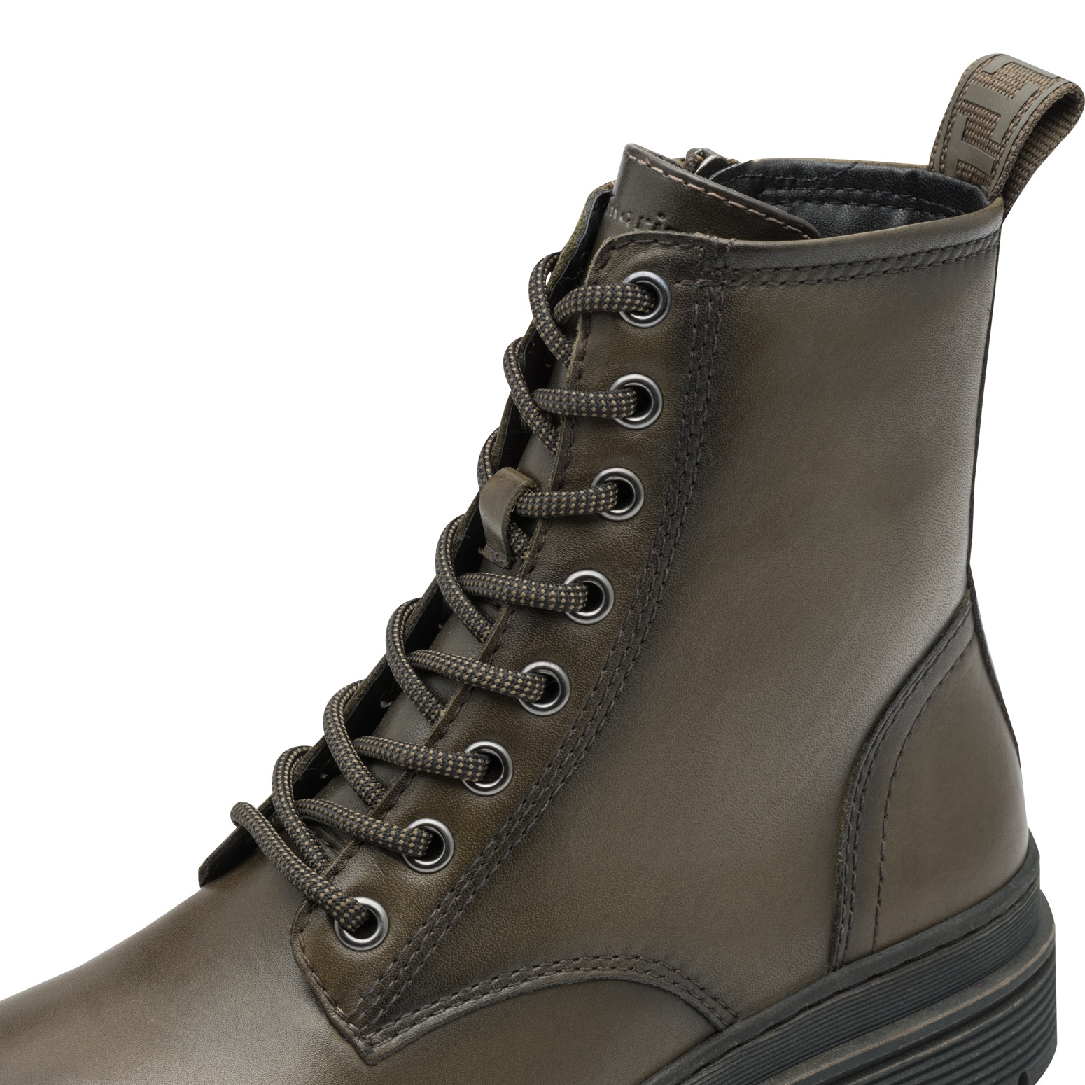 Tamaris Schnürboots, Blockabsatz, Schnürstiefelette in angesagter Used Optik