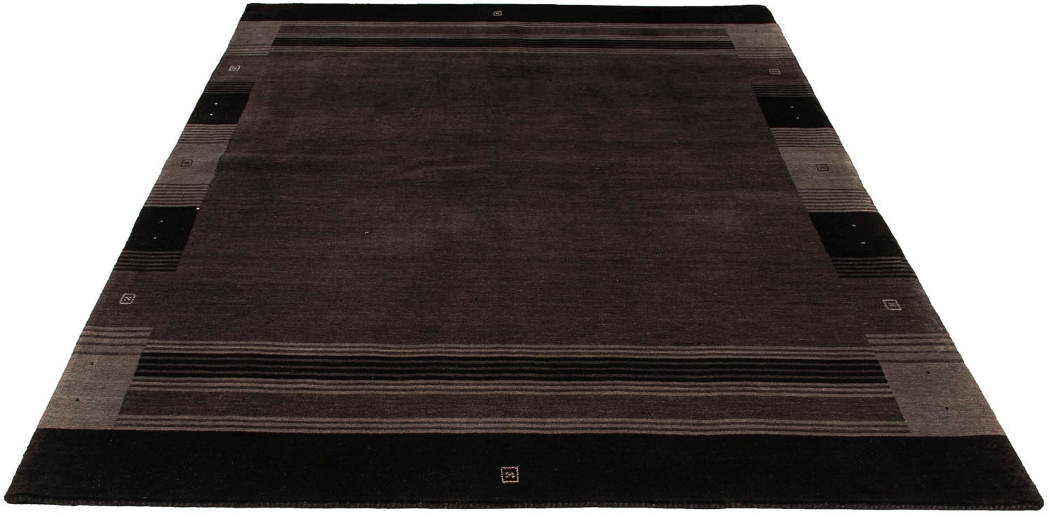 morgenland Wollteppich »Gabbeh - Softy - 240 x 175 cm - dunkelbraun«, rechteckig, Wohnzimmer, Einzelstück