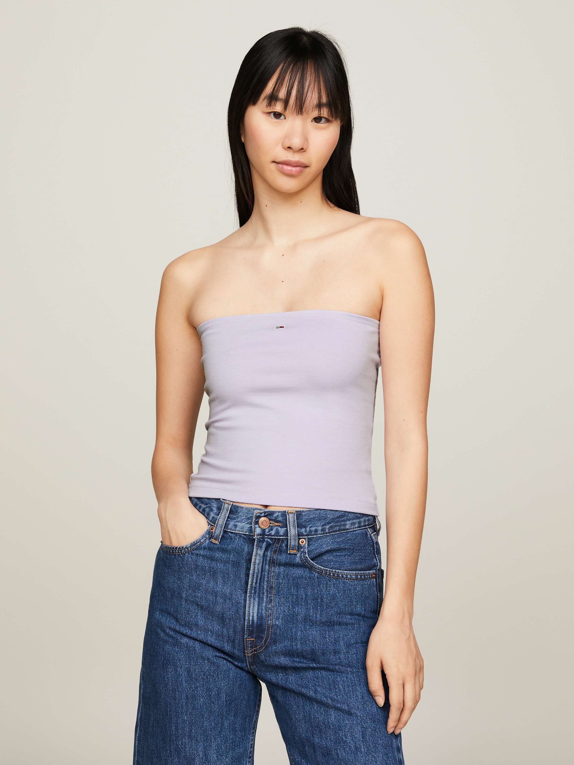 Tommy Jeans Bandeautop "TJW SLIM ESSENTIAL TUBE TOP", mit Tommy Jeans Logo- günstig online kaufen