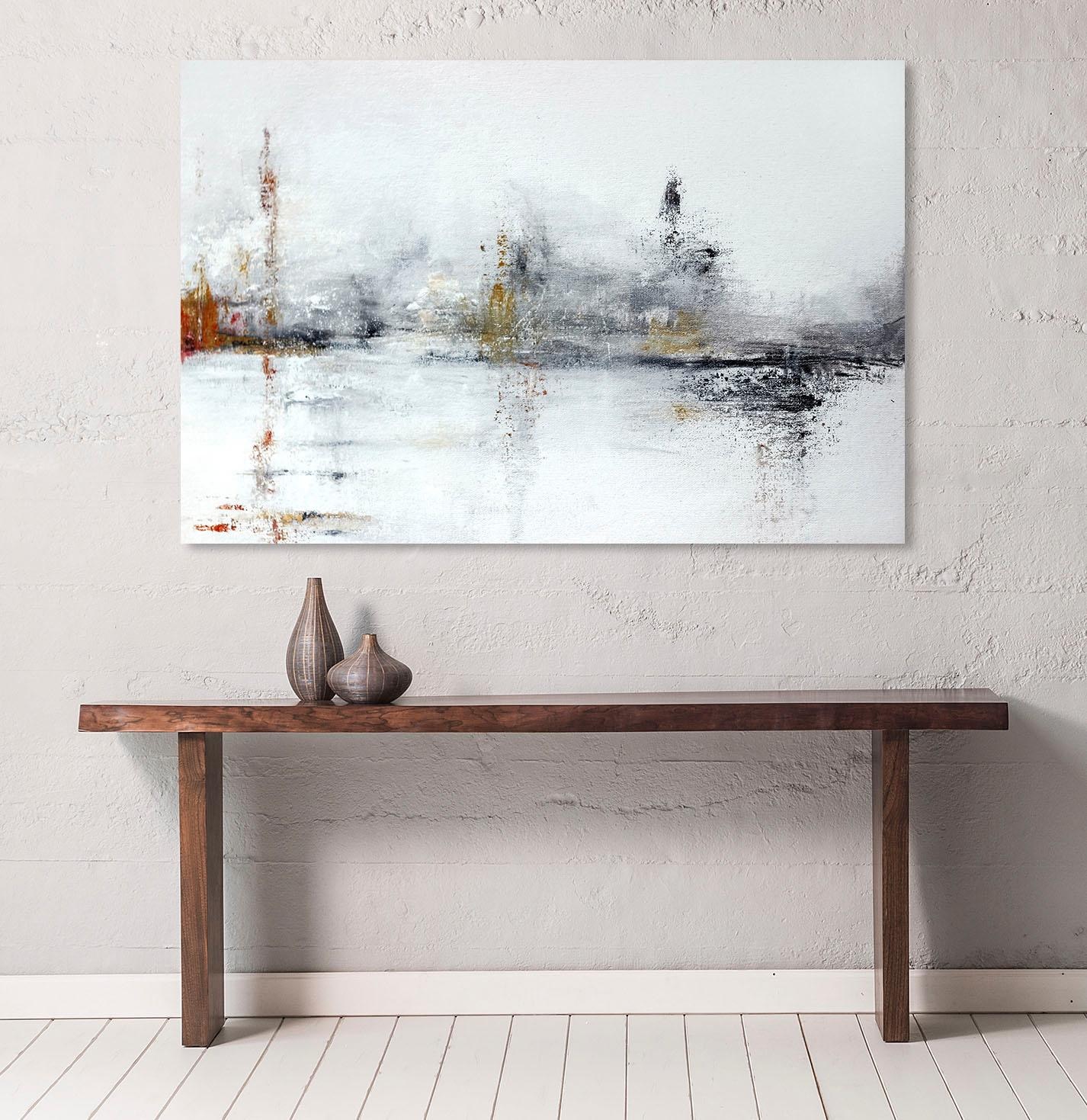 Places of Style Leinwandbild »Marmoroptik«, Abstrakte-Kunst-Modern-Spa-Spa Bilder-Marmor, Premium-Leinwandstoff, Handarbeit aus Deutschland, 90x60cm