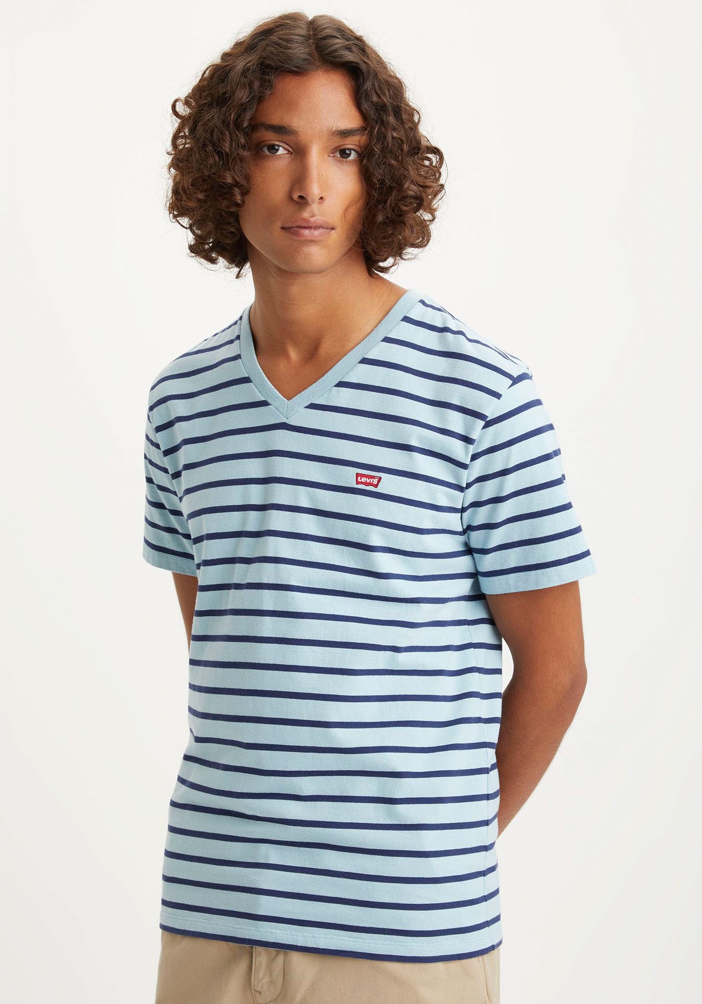 Levi's® V-Shirt »ORIGINAL HM VNECK« im Ringeldessin