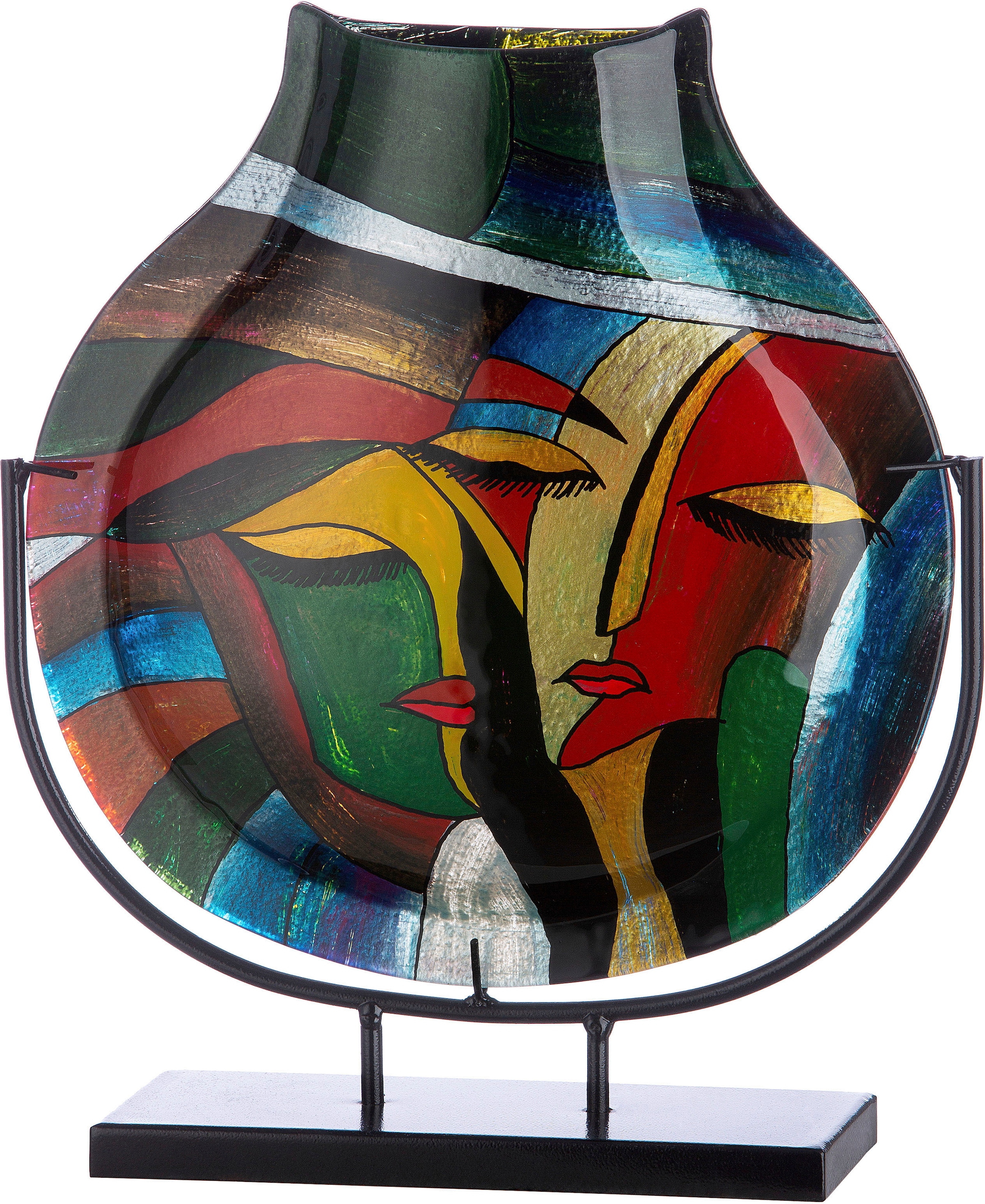 Casablanca by Gilde Dekovase "Vero" dekorative Vase aus Glas, Dekoobjekt günstig online kaufen