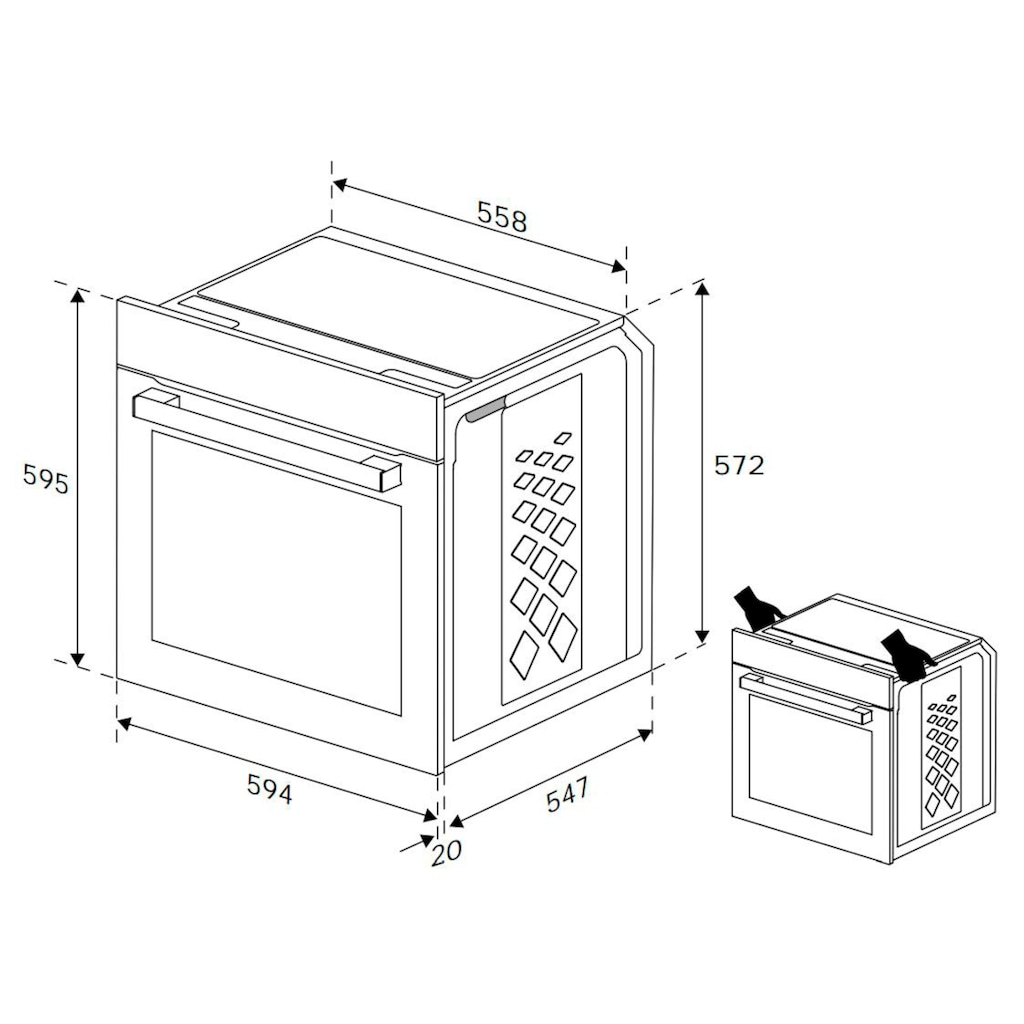 BEKO Elektro-Herd-Set »BBUC1132T0X«, BBUC1132T0X