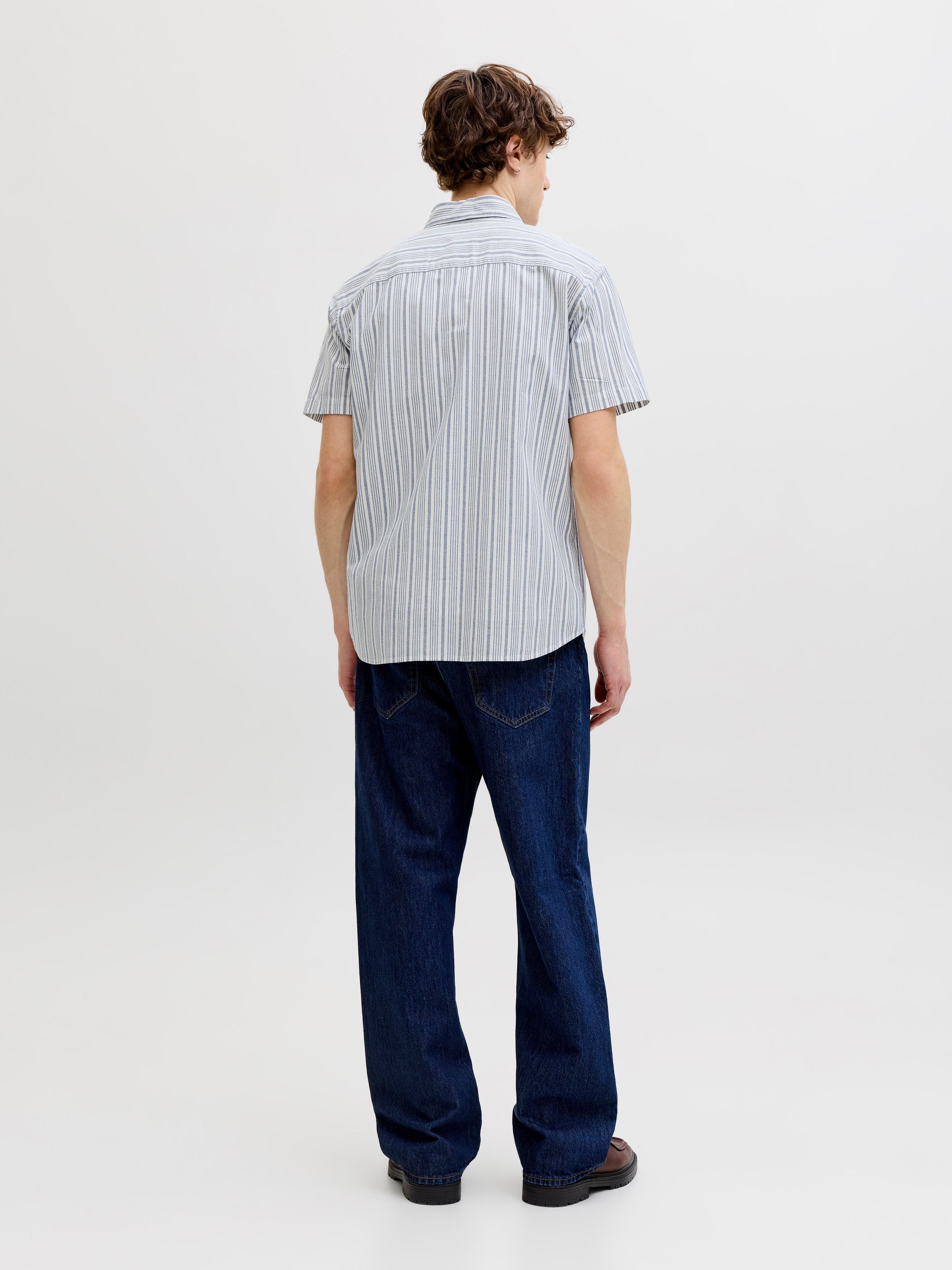 Jack & Jones Kurzarmhemd »JJCHAD OXFORD STRIPE SHIRT SS«