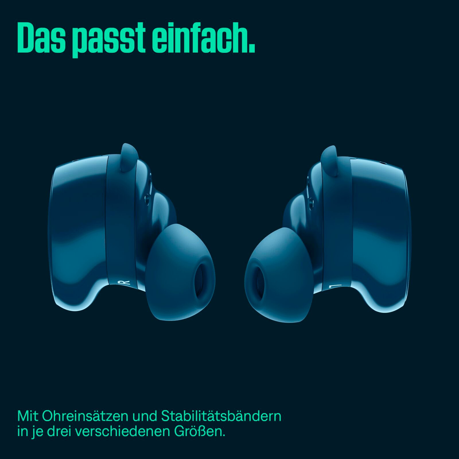Bose Kopfhörer »QuietComfort Earbuds Twilight Blue«, Bluetooth, Active Noise Cancelling (ANC)-Gestenkontrolle-Quick Attention Modus