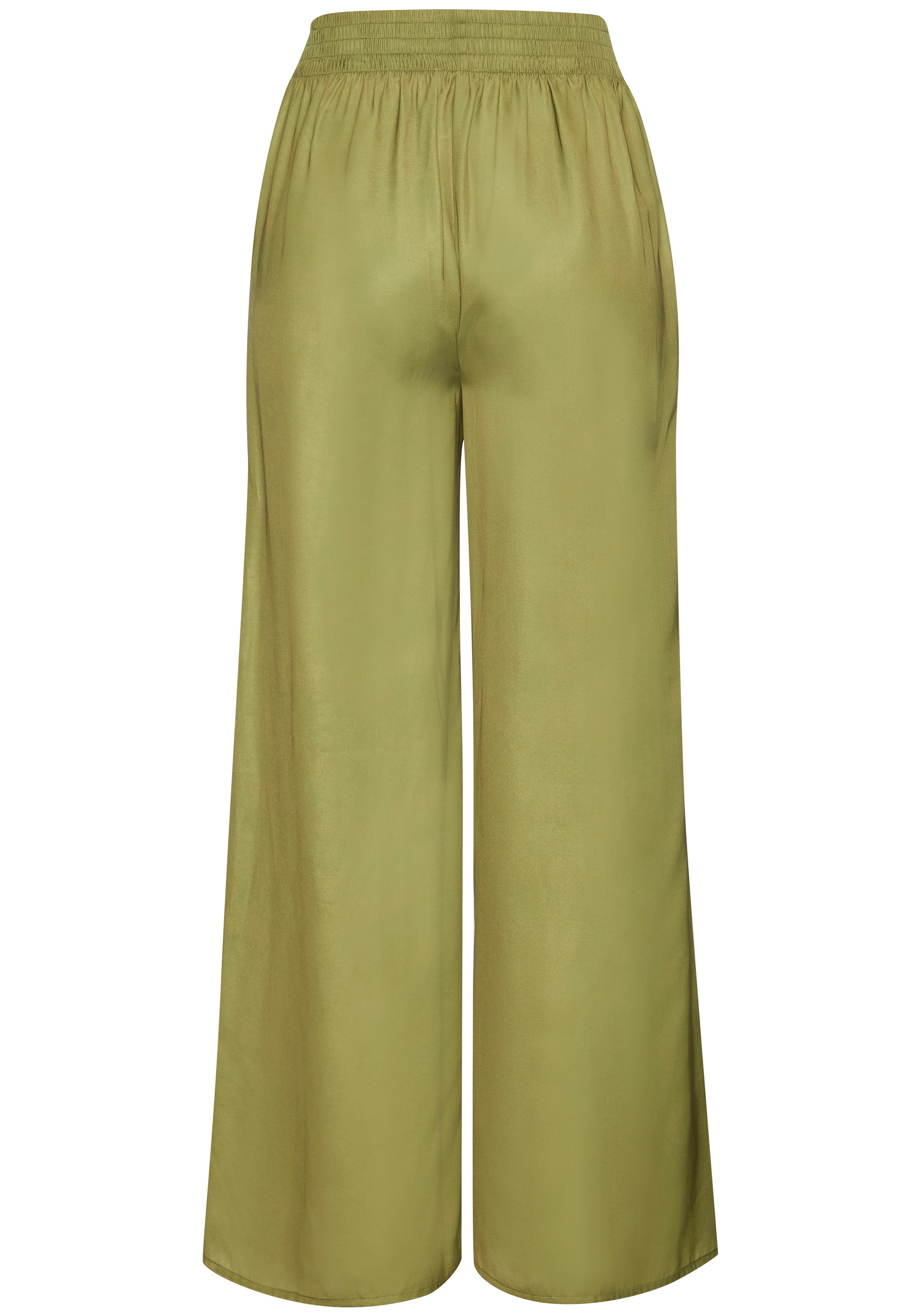 LASCANA Webhose, aus leichter Satinqualität, weite Palazzohose mit Taschen, günstig online kaufen