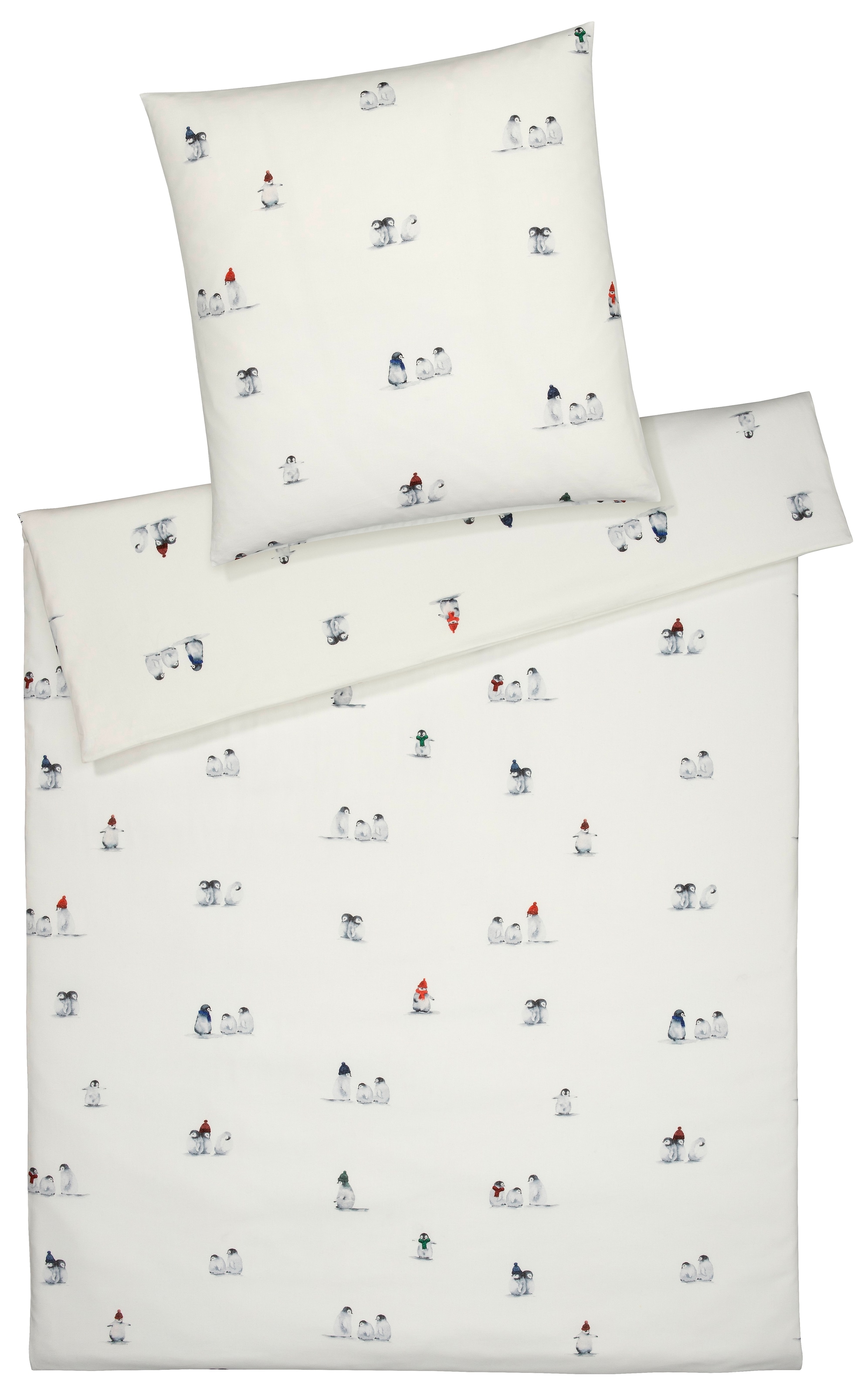 Elegante Bettwäsche "Pinguin Party" 2 Stk. tlg. angenehmes Hautgefühl günstig online kaufen