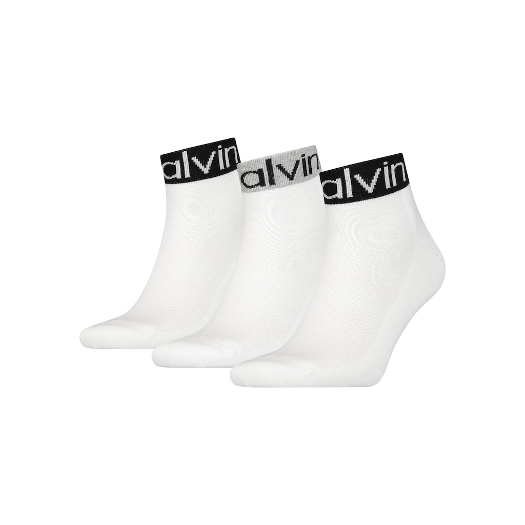 Calvin Klein Kurzsocken, (Packung, 3 Paar)