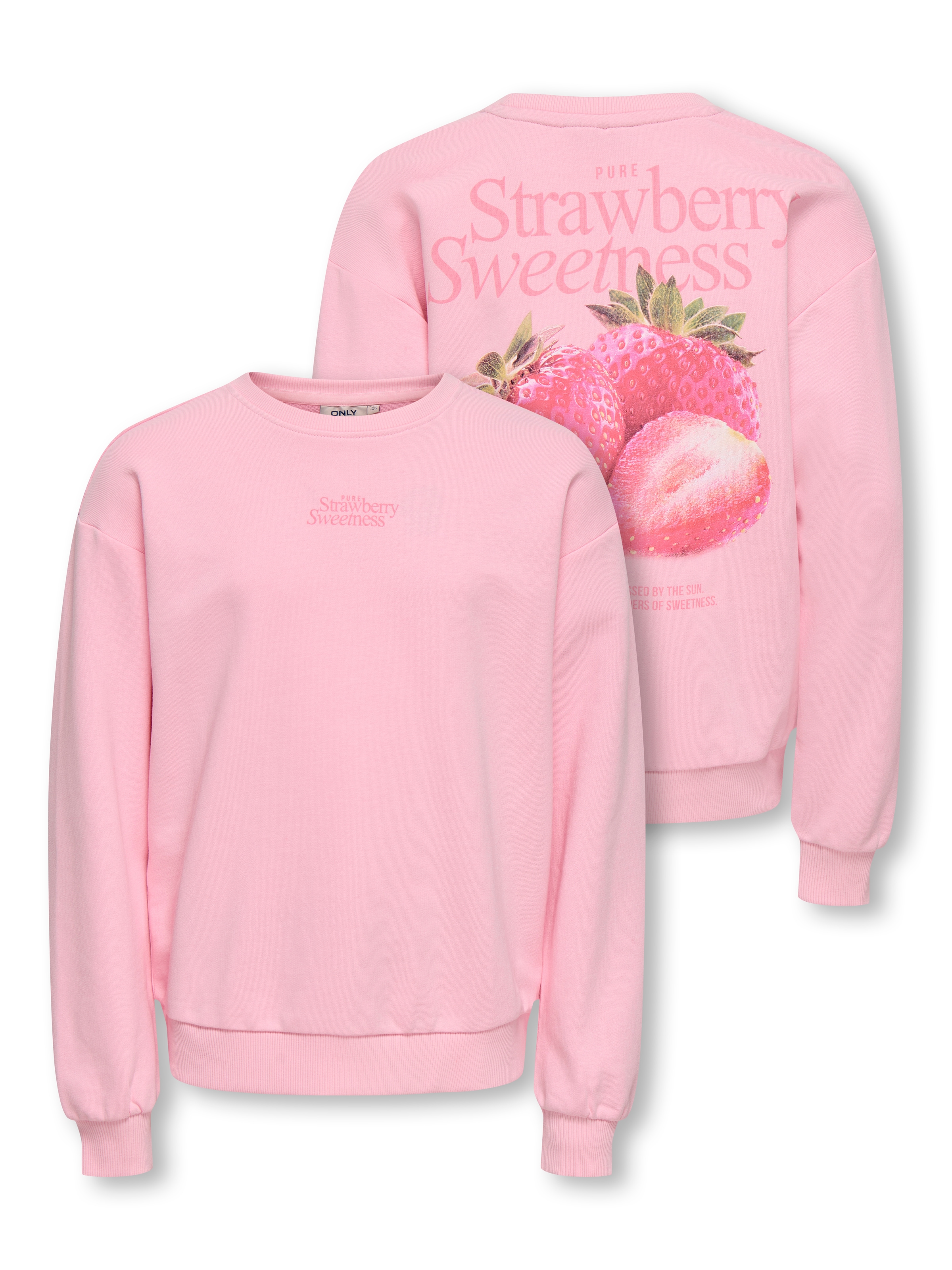 Kids Only Sweatshirt "Kogphilea Life L/S Loose Ub Vd Swt", Baumwollmischung, Regular Fit