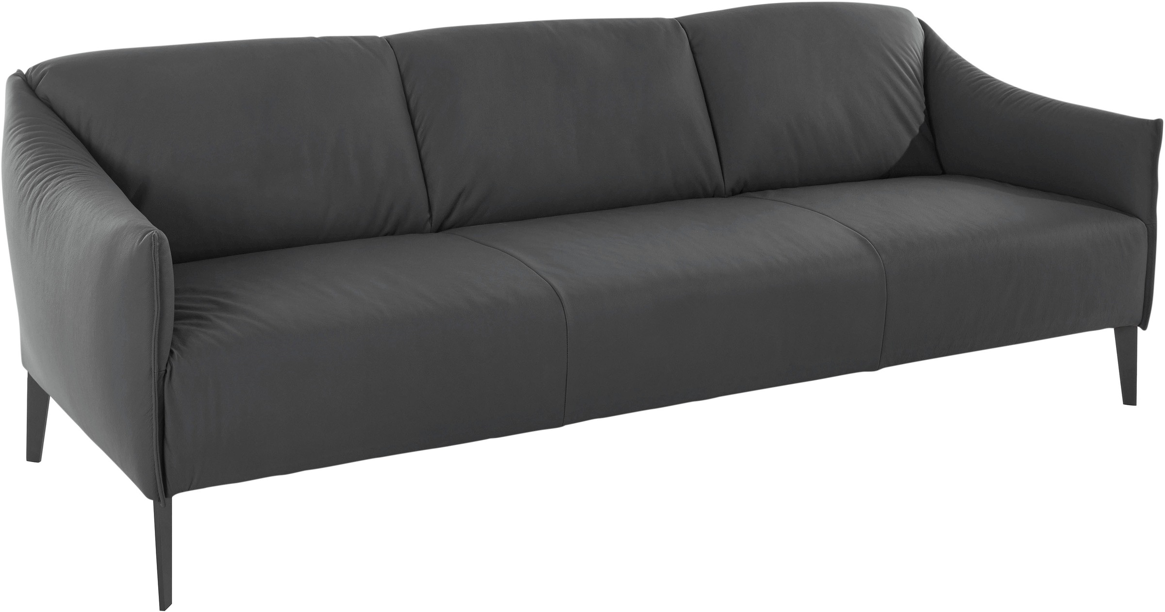 W.SCHILLIG 3-Sitzer »sally«, mit Metall-Winkelfüßen in Schwarz pulverbeschichtet, Breite 224 cm