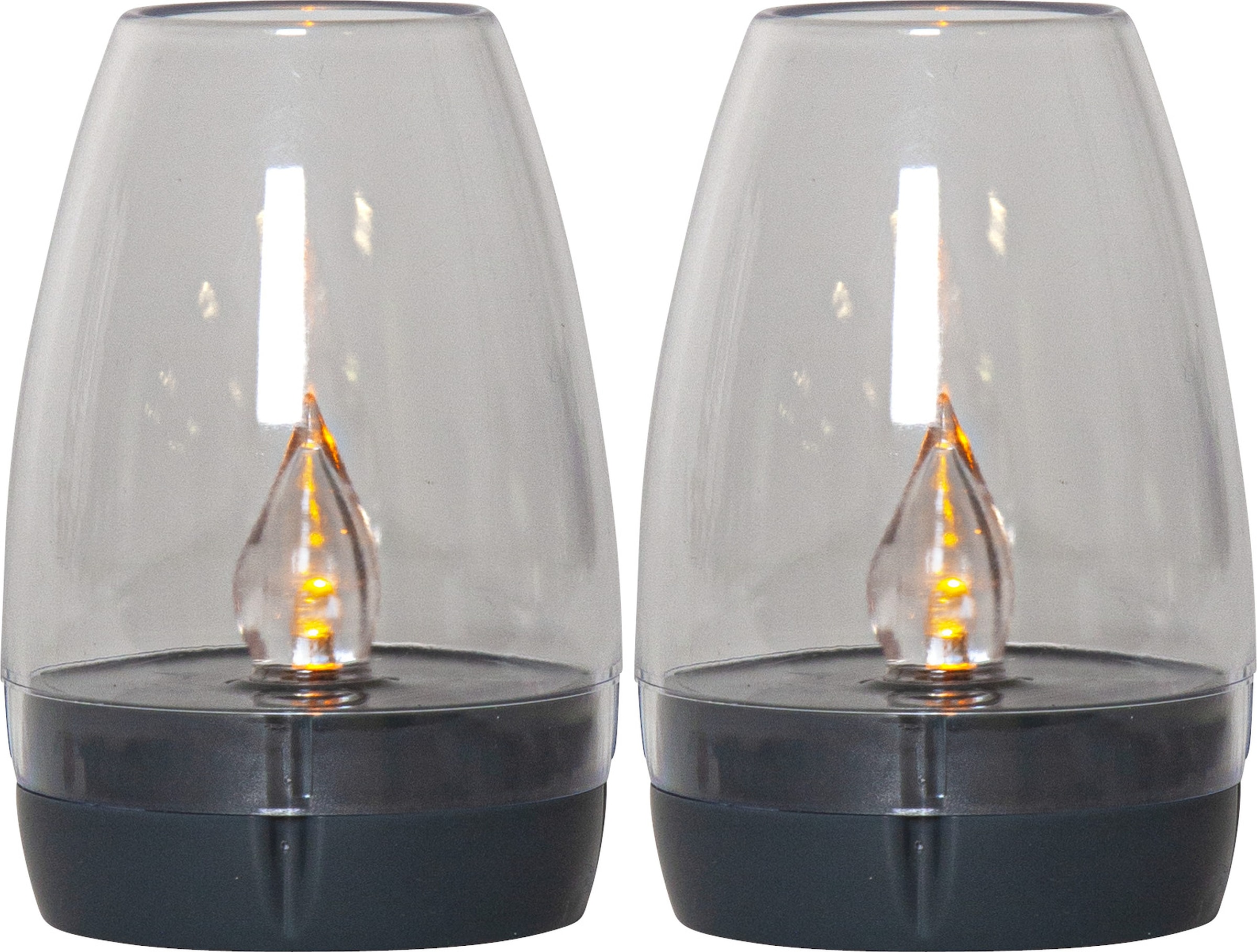 Parforce Traditional Hunting "Solar-Dekoration Tropea" LED-Board 2 Stk. Extra-Warmweiß Kompakte Solar-Tischdeko, transparentes Gehäuse, Dämmerungssensor