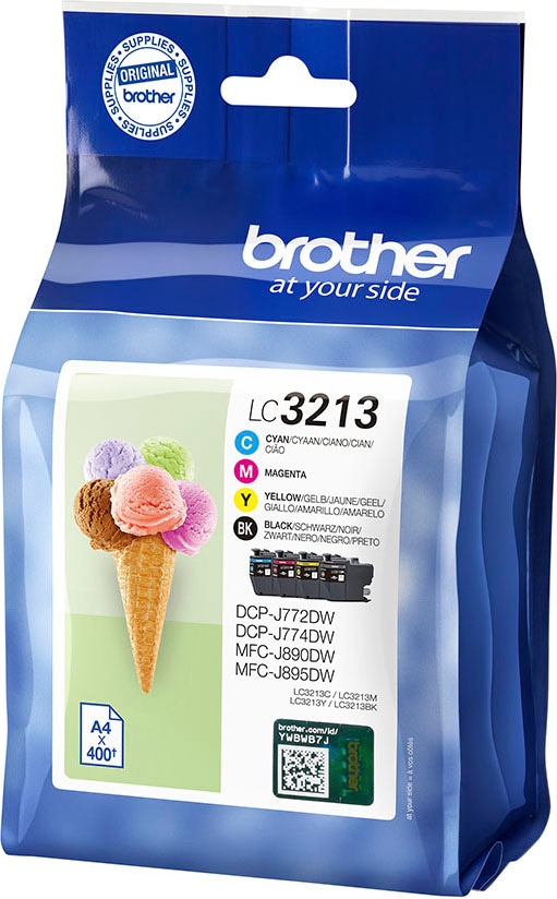 Brother Tintenpatrone »LC-3213 Value Pack«, (Packung, 4 St.)