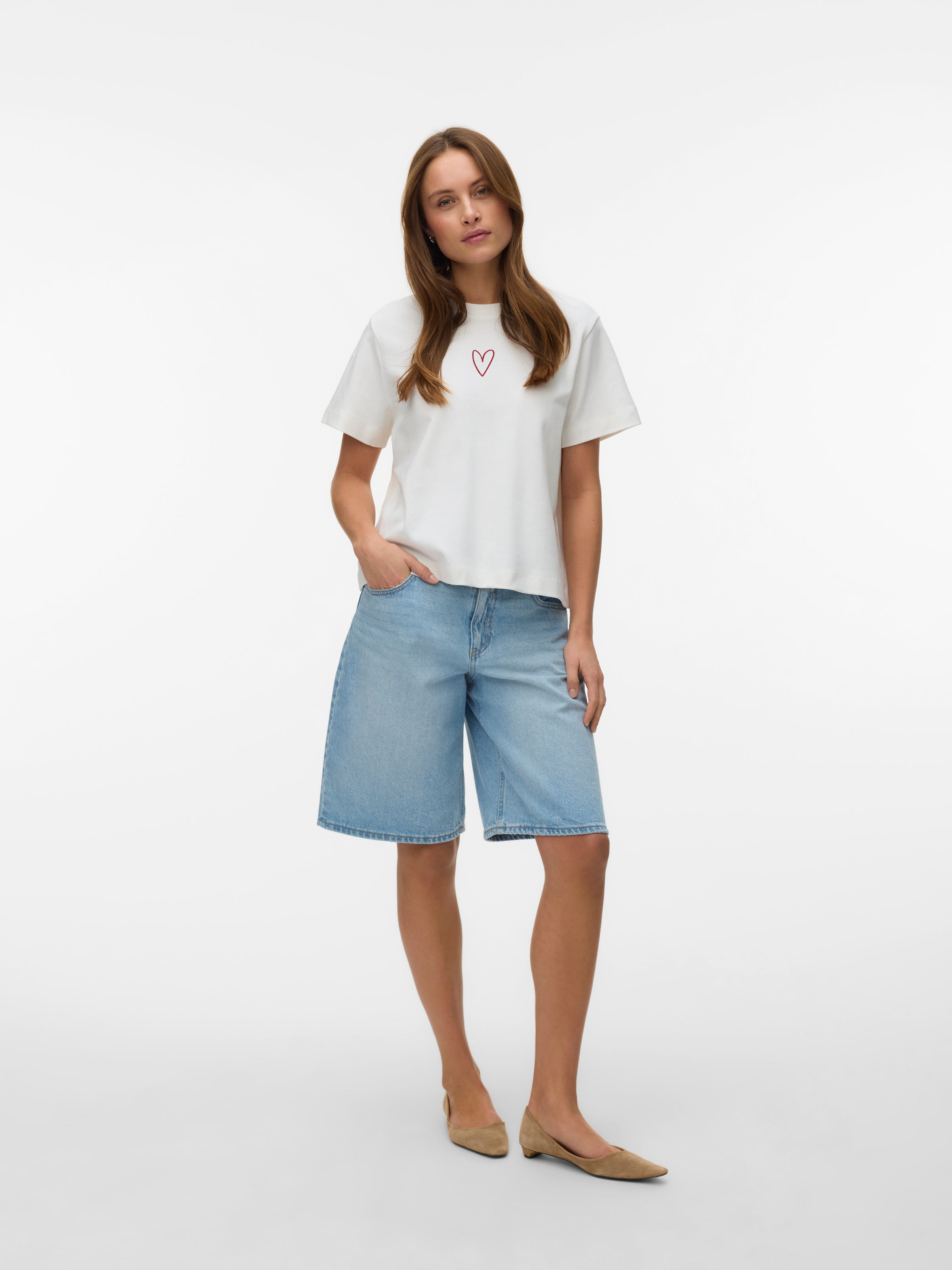 Vero Moda Kurzarmshirt »VMSARA METTE SS TOP BOX JRS GA NOOS« Baumwolle, regular fit