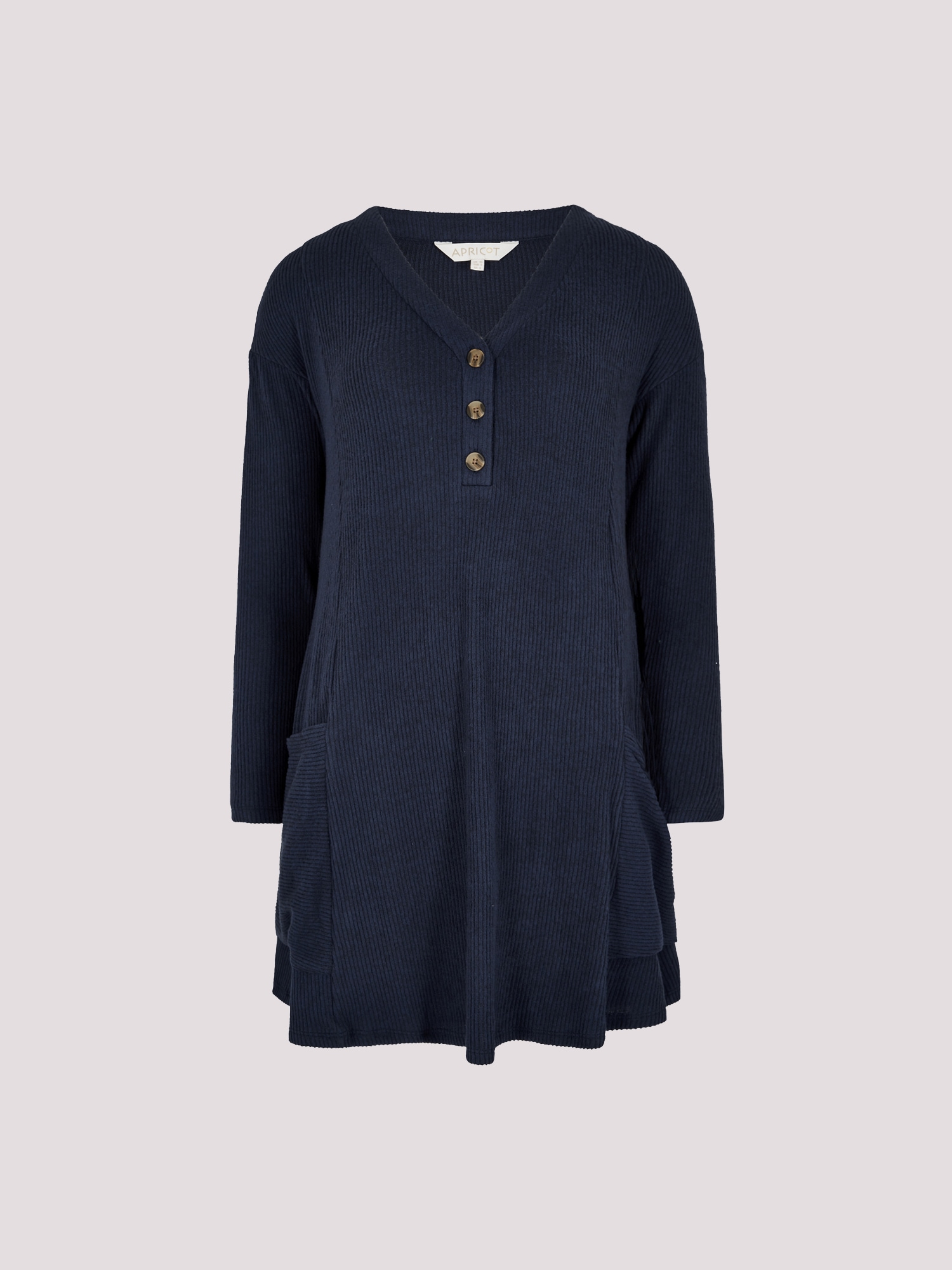 Apricot Shirtkleid »Swing-Kleid« mit aufgesetzten Taschen