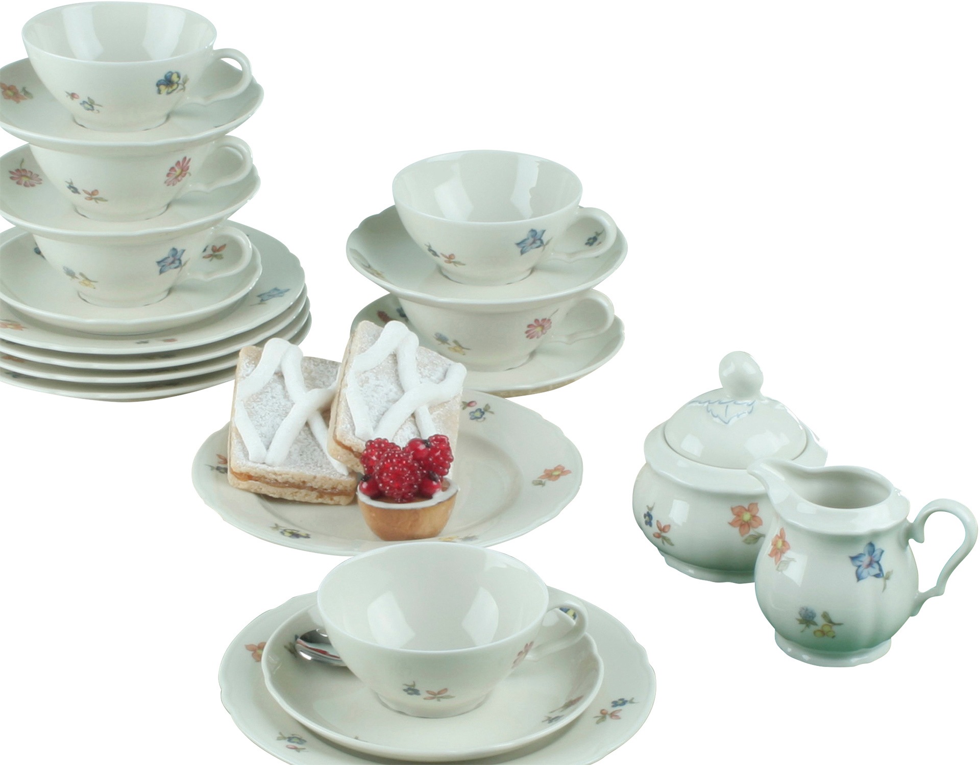 Seltmann Weiden Teeservice »Geschirr-Set Marieluise«, (Set, 20 tlg.), Made  in Germany, 20 Teile, für 6 Personen | BAUR