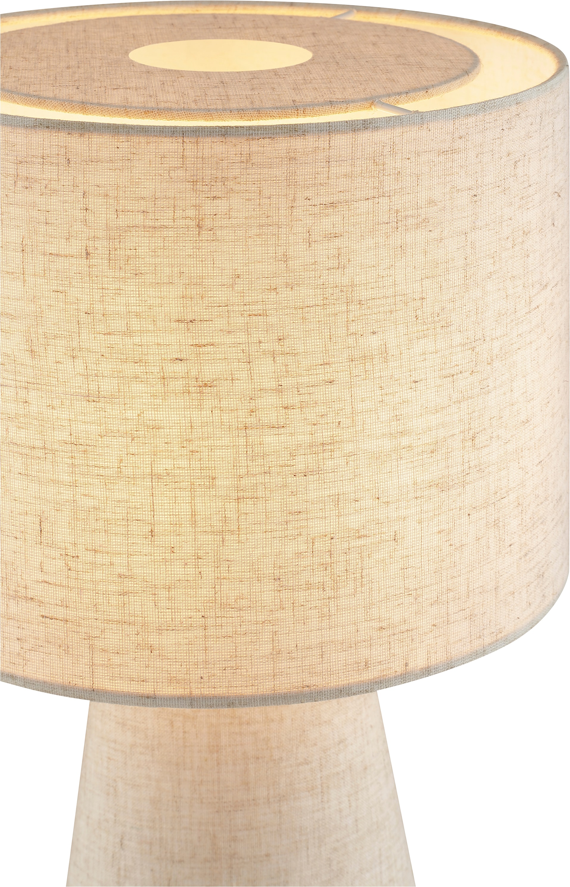 LeGer Home by Lena Gercke Tischleuchte »Lienne« E14 1 Stk. Höhe 45 cm, Ø 25 cm, E14, Textilschirm beige, Schnurzwischenschalter