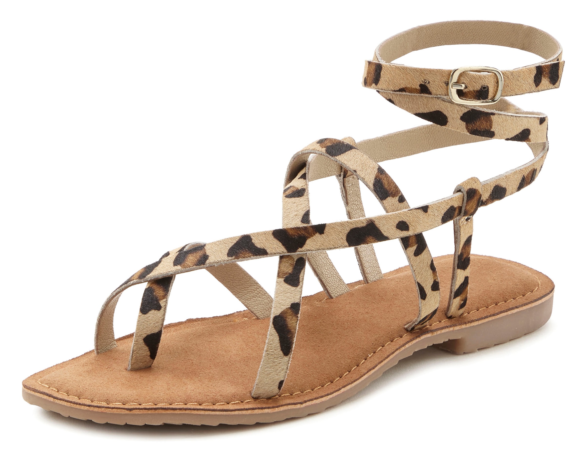French Connection Sandale, aus hochwertigem Leder, Sandalette, Sommerschuh