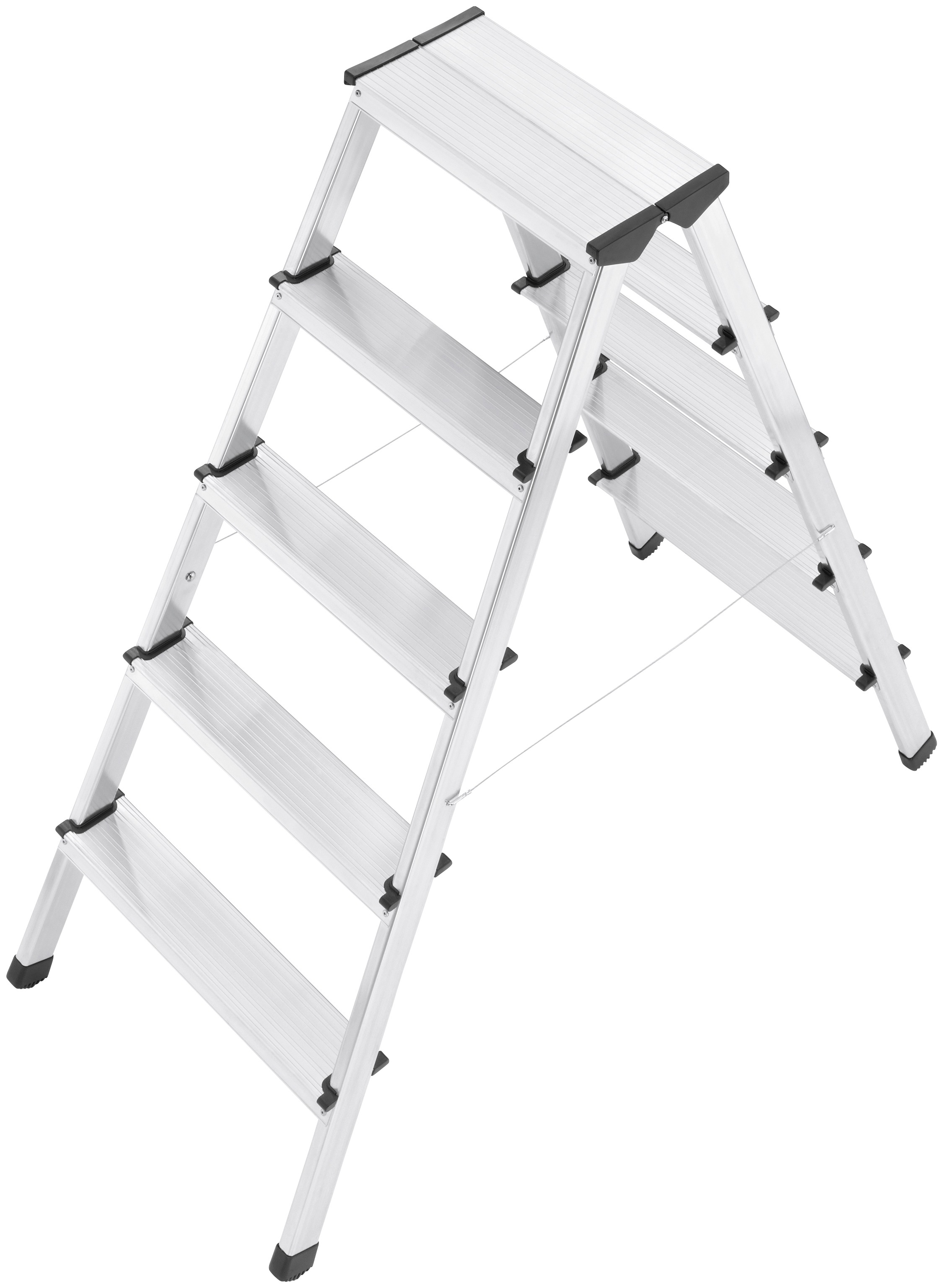 Hailo Doppelleiter "D60 StandardLine" 1 Stk. tlg. Alu-Sicherheits-Doppelstu günstig online kaufen