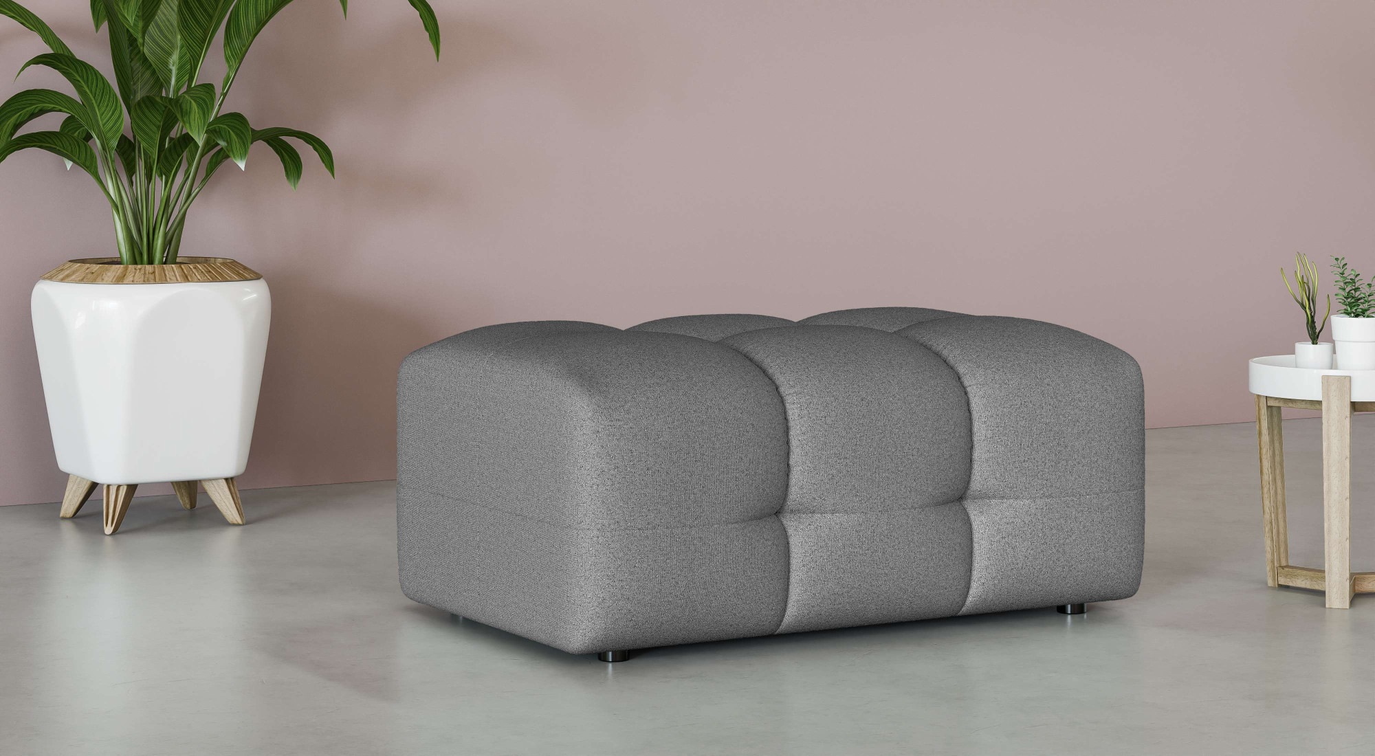 OTTO home Polsterhocker "Manilla, trendige Steppung, passend zur Serie, B/T günstig online kaufen