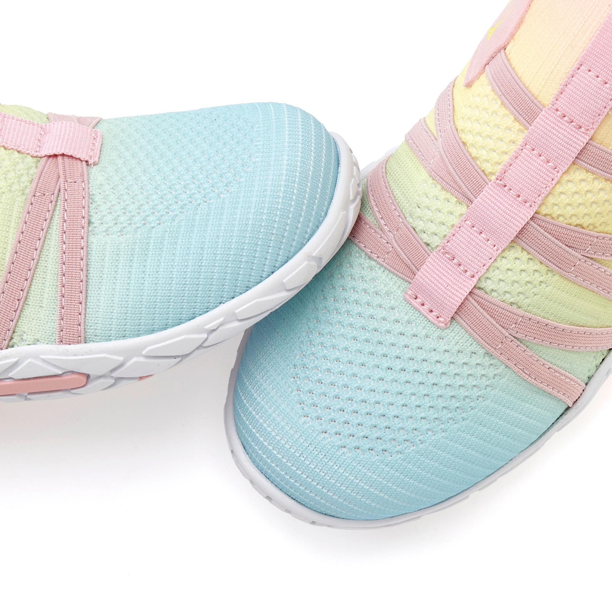 Sneaker VIVANCE "Halbschuh, Freizeitschuh, Slip-On-Sneaker", Damen, Gr. 35, blau (pink, blau, rosé), Obermaterial: 100% Textilmaterial. Decksohle: 100% Textilmaterial. Futter: 100% Textilmaterial. Laufsohle: 100% Synthetik, mehrfarbig, Basic, Schuhe Sneak 3