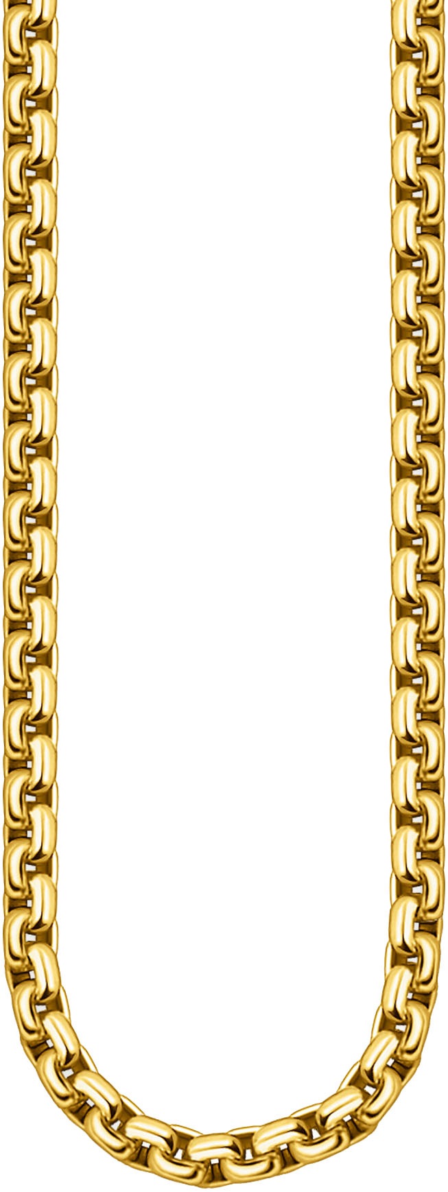 THOMAS SABO Damen Collierkettchen "Venezianerkettengliederung, 4,0 mm breit", 53, Silber 925 (recycelt), gold, Silber 925 (recycelt), Halsketten