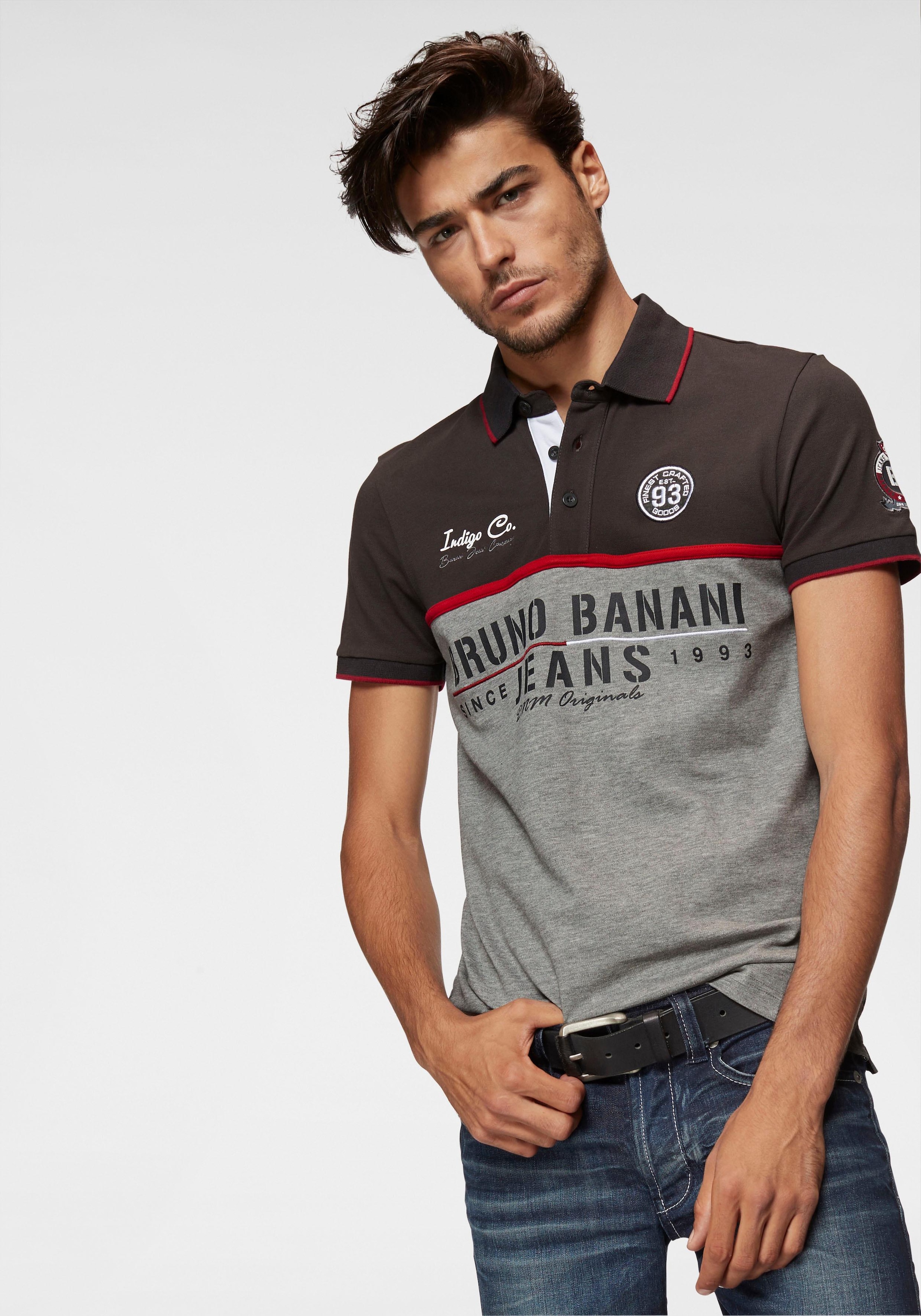 Bruno Banani Poloshirt, Kurzarm, körpernahe Passform, mit Polokragen