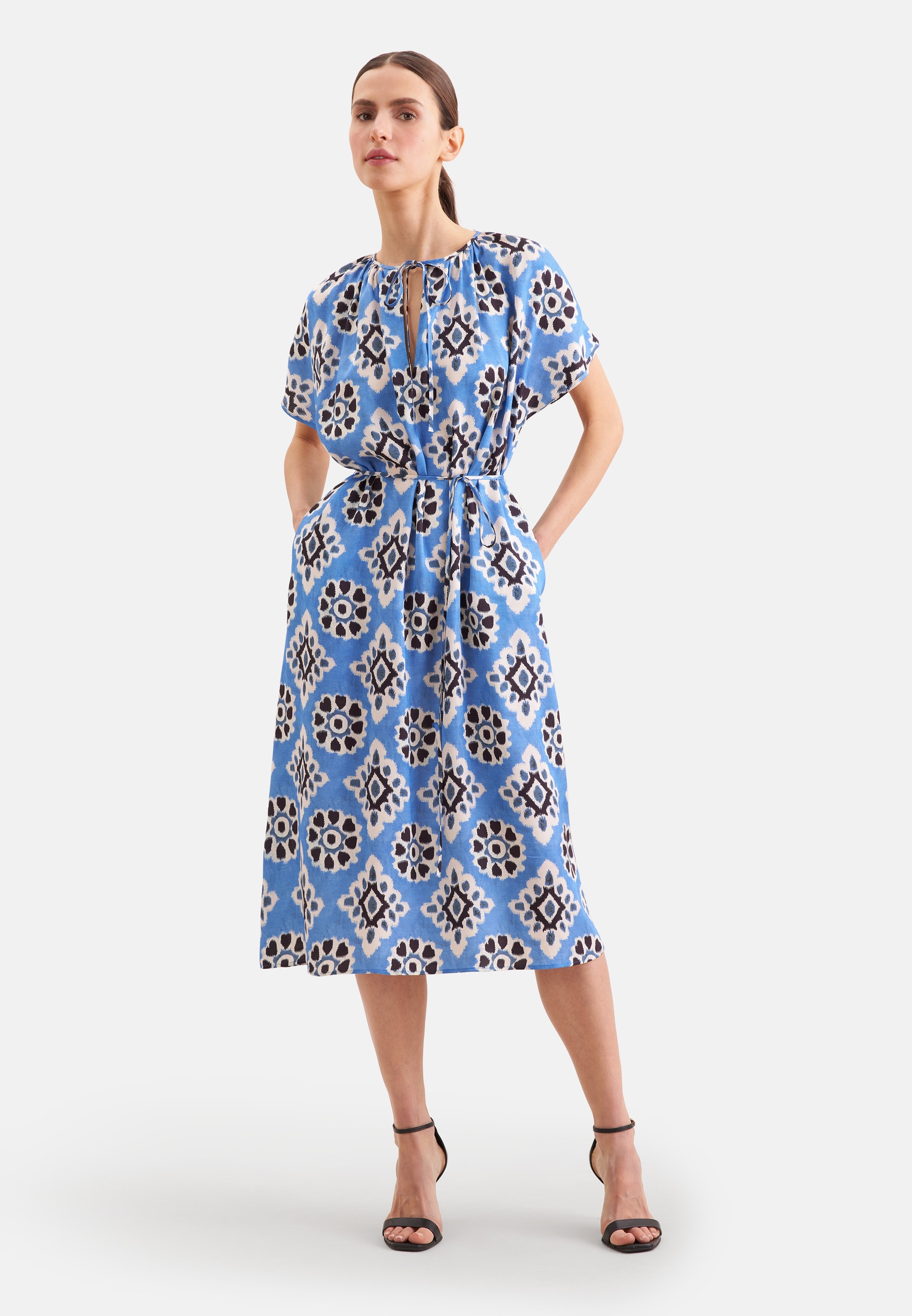 seidensticker Sommerkleid 1/2 Rundhals Druck