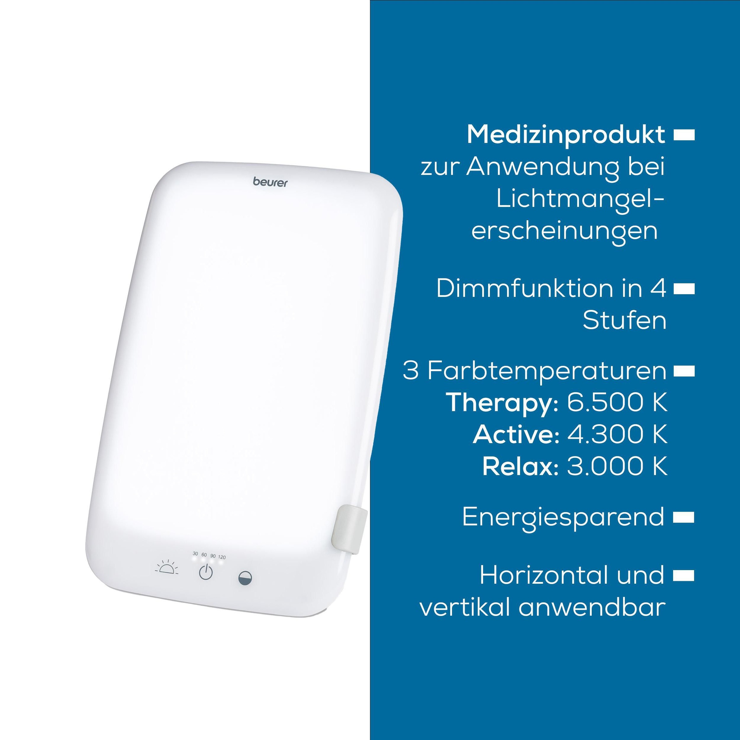 BEURER Tageslichtlampe »TL 35 mit Dimmer und 3 Farbtemperaturen, für zuhause und im Büro«, Für einen geregelten Tag-Nacht-Rhythmus