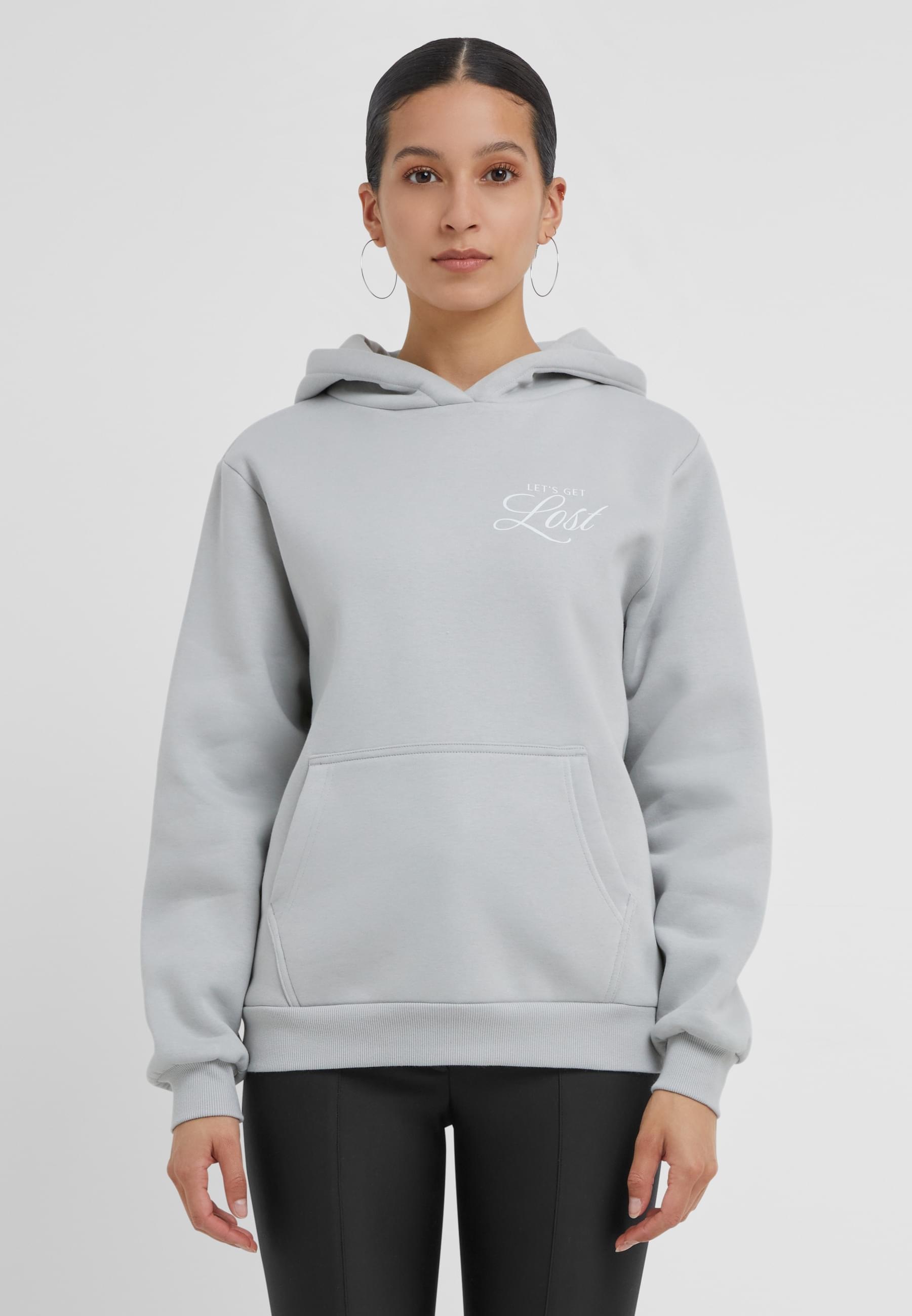 Miss Tee Kapuzenpullover »Miss Tee Lost Flowers Ladies Fluffy Hoody«, (1 tlg.)