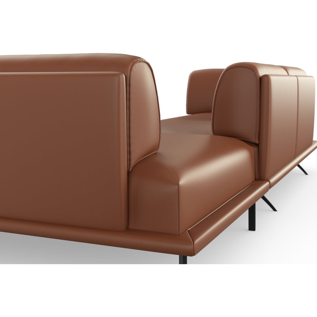 machalke® Ecksofa »benito, L-Form«, mit bezogenem Sockel