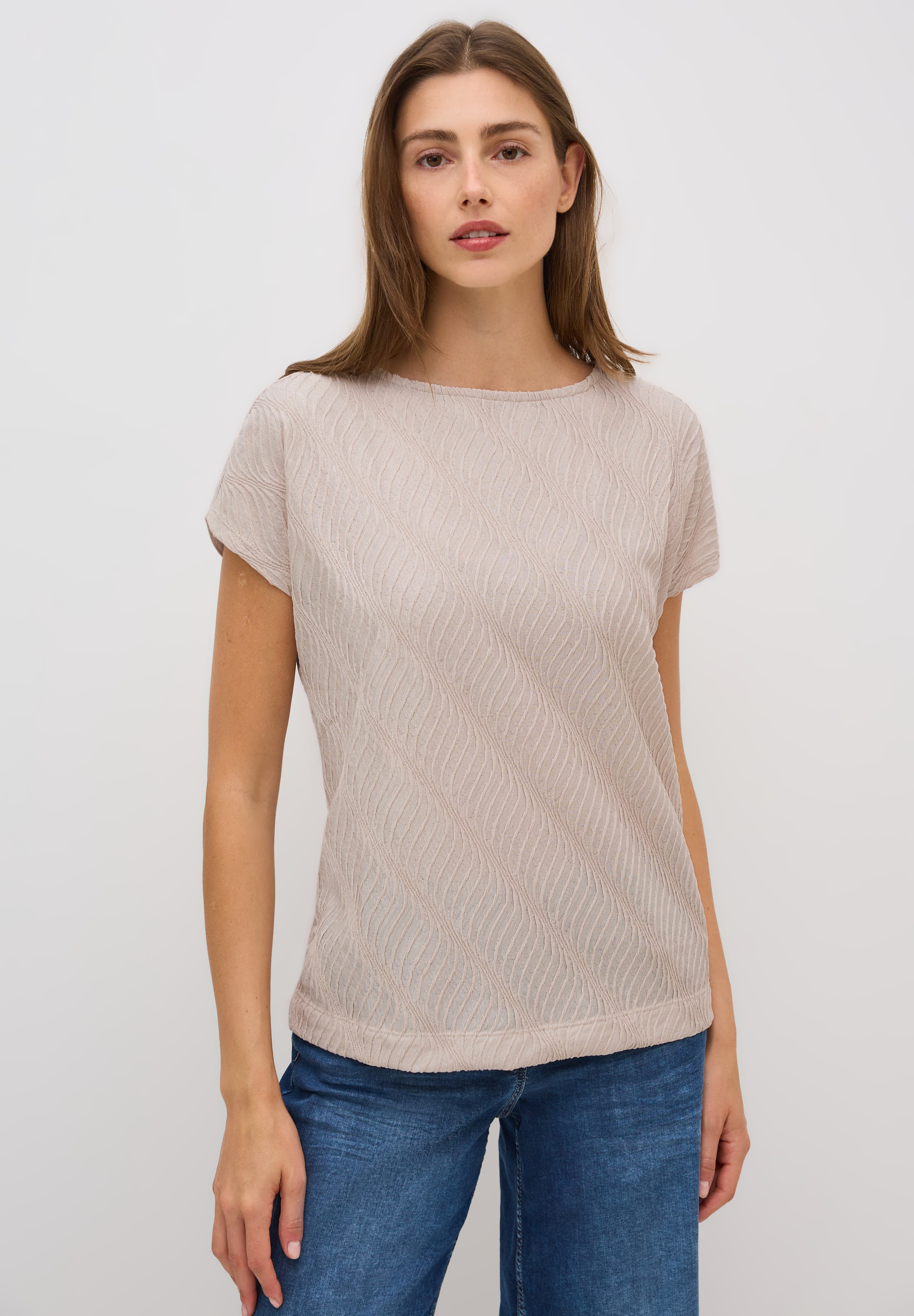 Cecil T-Shirt mit U-Boot-Ausschnitt günstig online kaufen