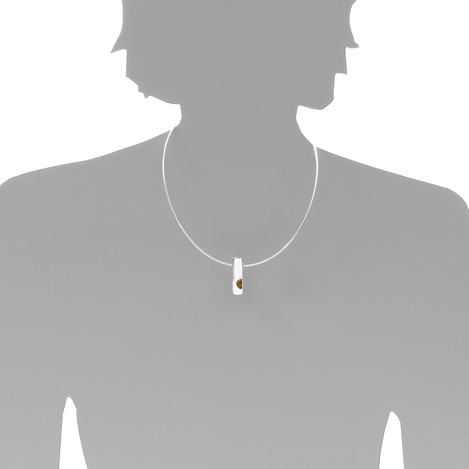 OSTSEE-SCHMUCK Halsreif »Ostsee-Schmuck Halsreif mit Anhänger Gleiter-Ida-Marie«, (2 tlg.)