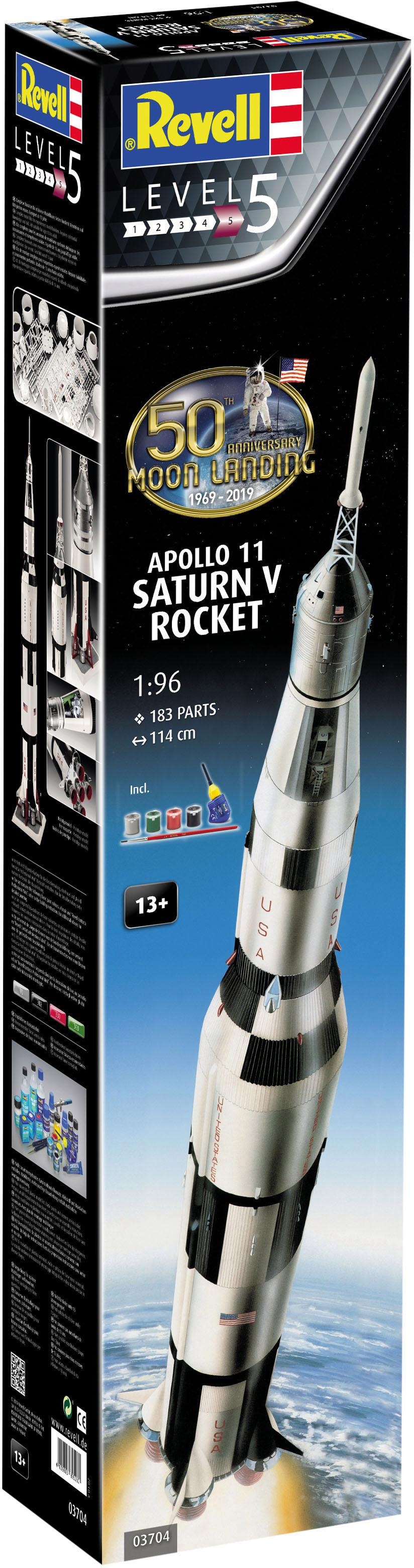 Revell® Modellbausatz »Apollo 11 Saturn V Rocket«, 1:96, Jubiläumsset mit Basis-Zubehör; Made in Europe