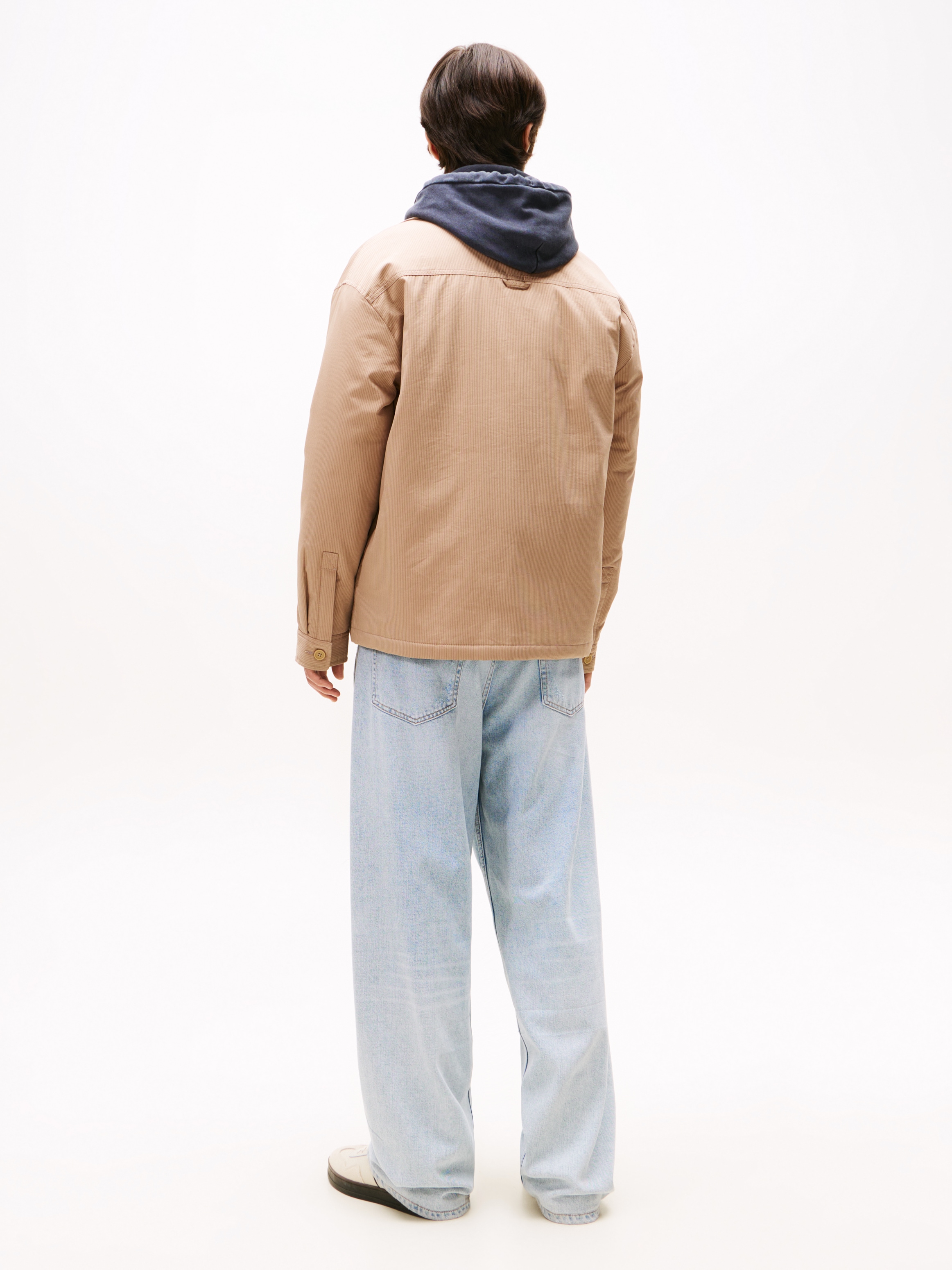 Tommy Jeans Hemdjacke »TJM PADDED TECH CORD« ohne Kapuze Overshirt, lockere Form, wattiert