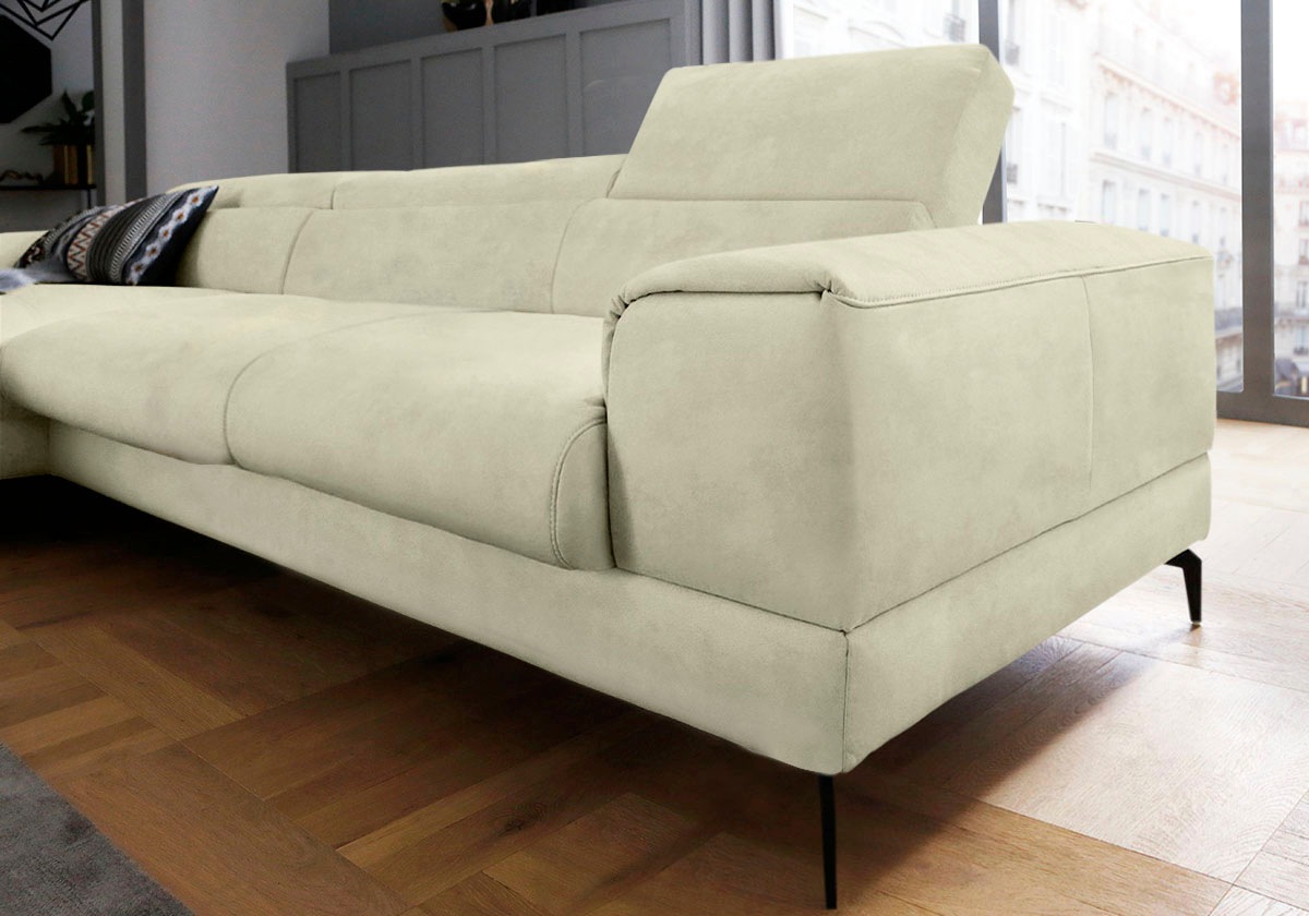 Thumbnail - W.SCHILLIG Ecksofa "piedroo, Designsofa mit tollem Sitzkomfort, bequem, L-Form", Kopfteilverstellung, wahlweise mit Sitz...