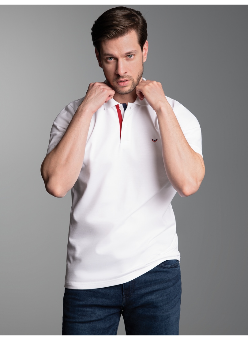 Trigema Poloshirt »TRIGEMA Poloshirt mit dreifarbiger Knopfleiste«, (1 tlg.)
