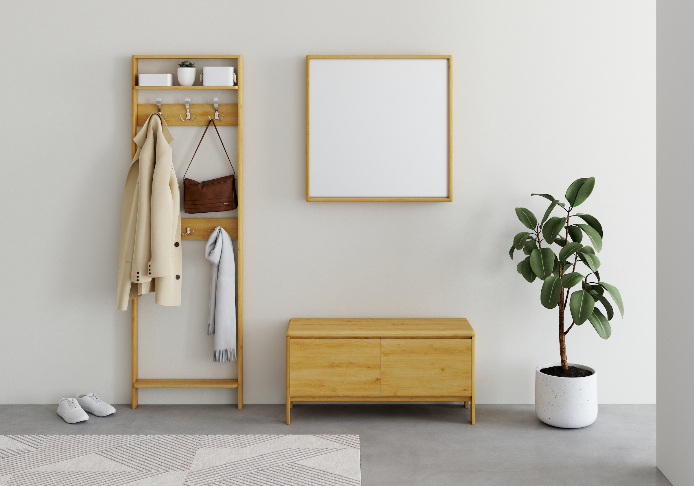 Home affaire Garderoben-Set "Luven", (Set, 3 St.), aus Massivholz, FSC, bes günstig online kaufen