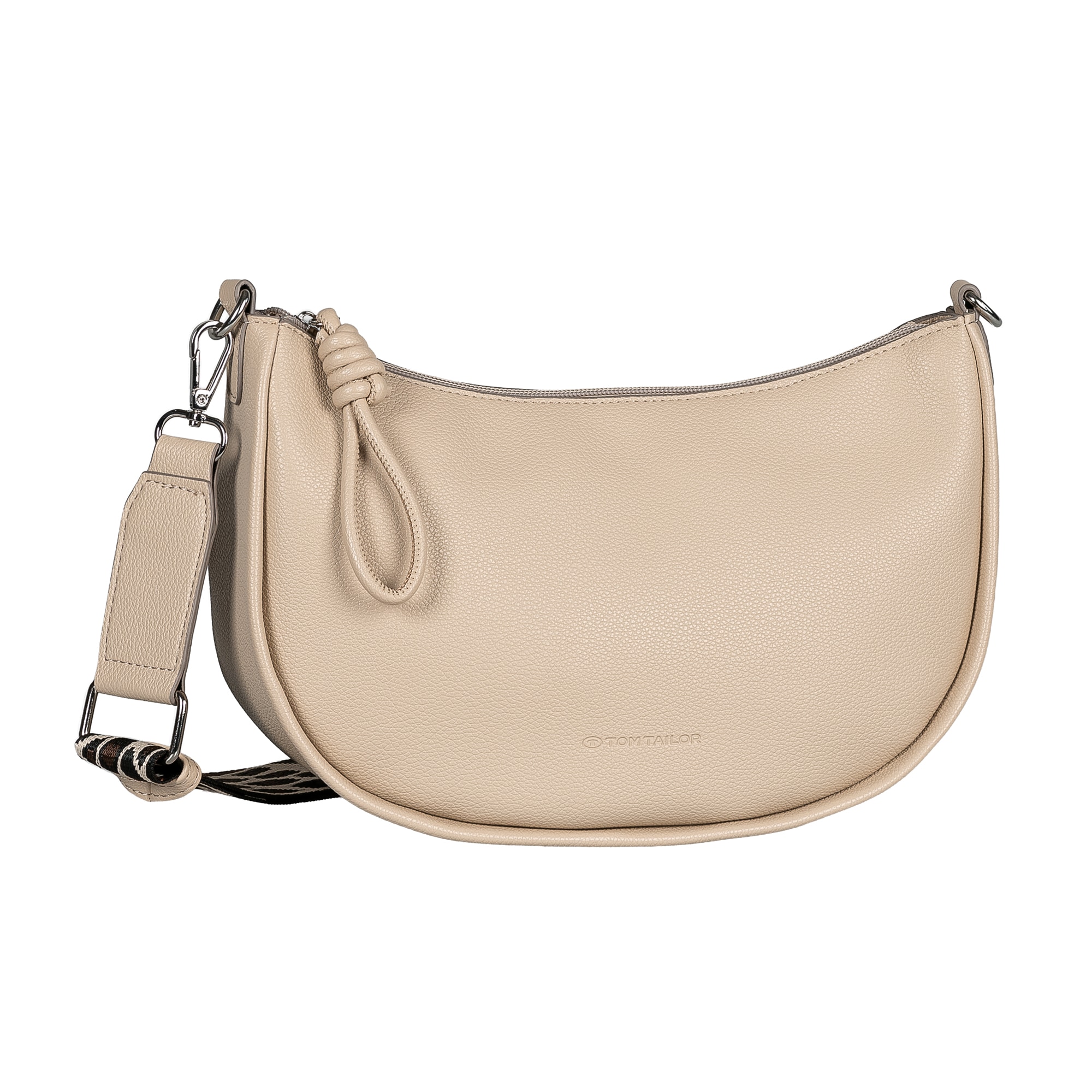 TOM TAILOR Handtasche "Tatiana" Damen Umhängetasche mit fein gewebtem, dreifarbigem Gurtband