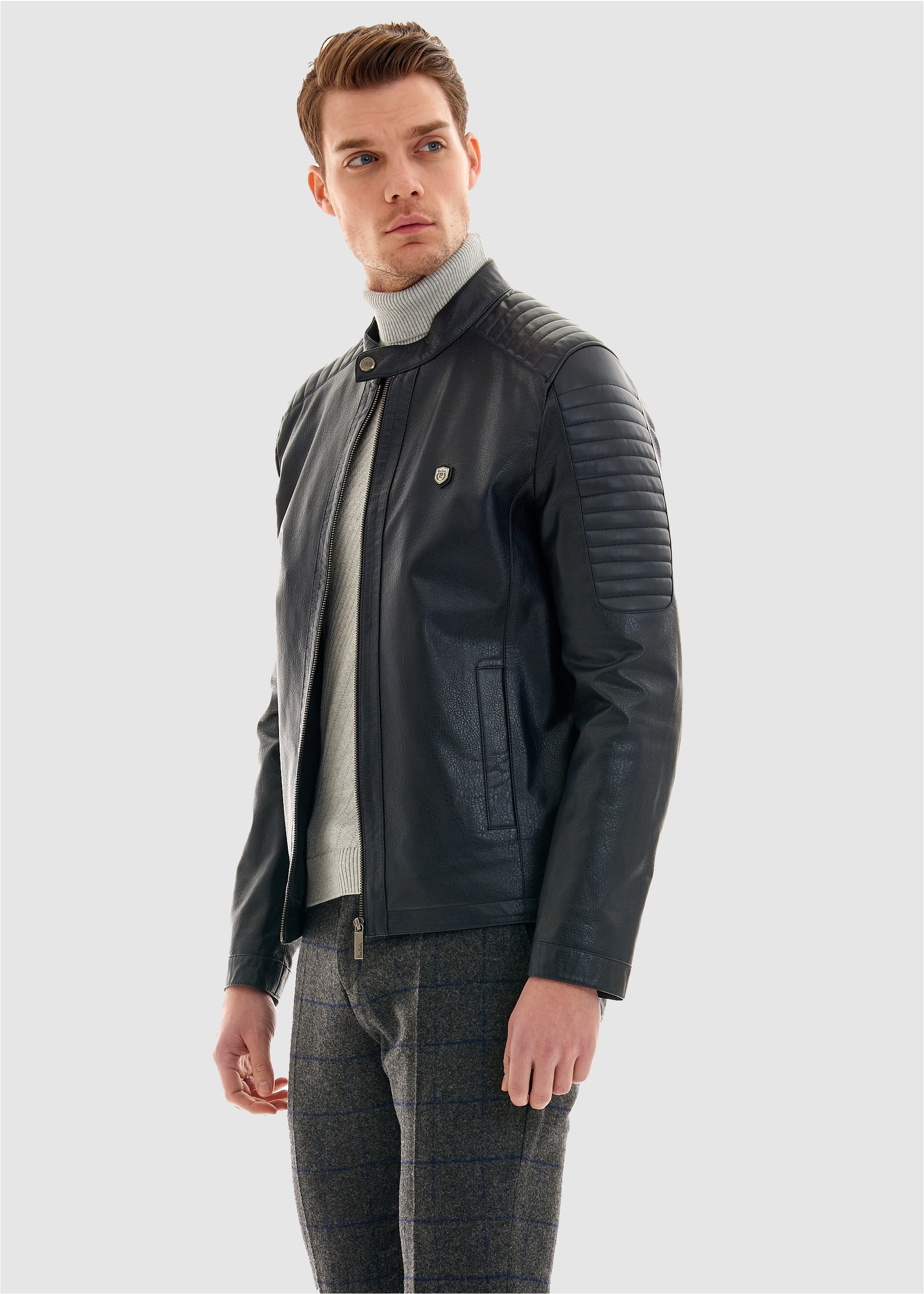 Pierre Cardin Lederjacke, in modischer Leder-Optik