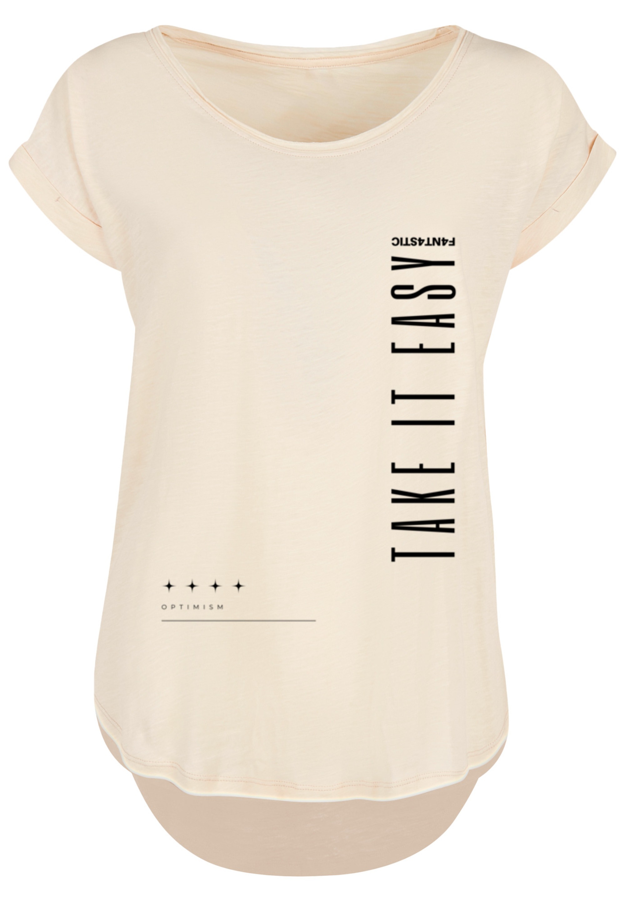 F4NT4STIC T-Shirt »Take It Easy LONG TEE«, Print