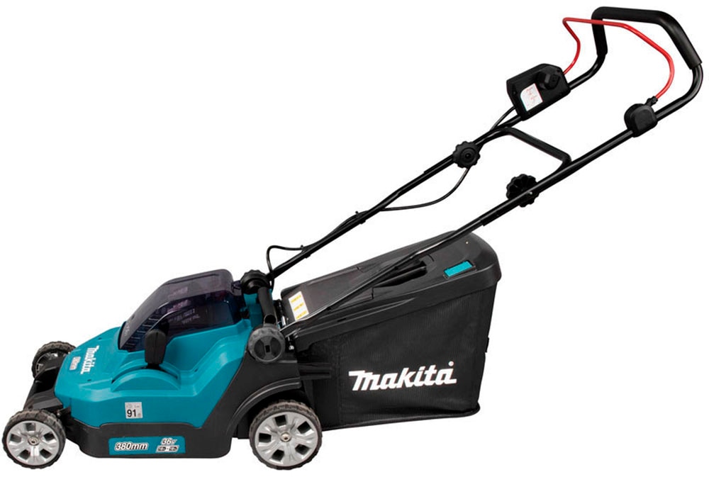 Makita Akkurasenmäher »DLM382PM2«, mit 2 Akkus 18V/4Ah LXT und Doppel-Schnellladegerät