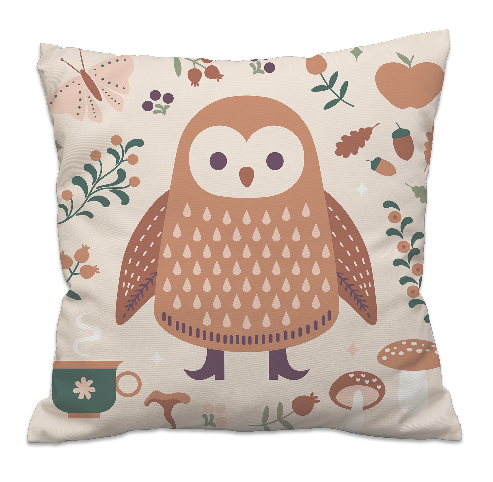 queence Dekokissen »Eule« Dekokissen mit HD Premium Druck Weihnachten