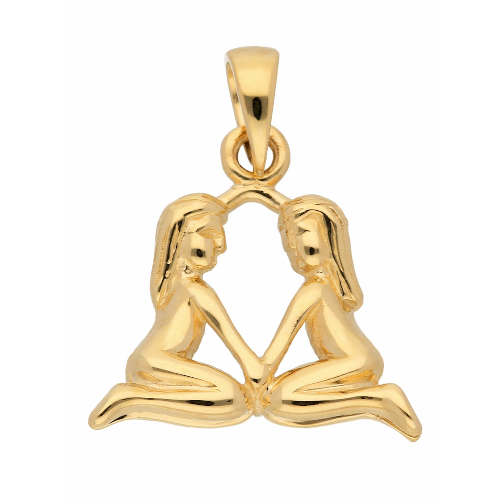 Adelia´s Kettenanhänger »585 Gold Sternzeichen Anhänger Zwilling«, Goldschmuck für Damen & Herren
