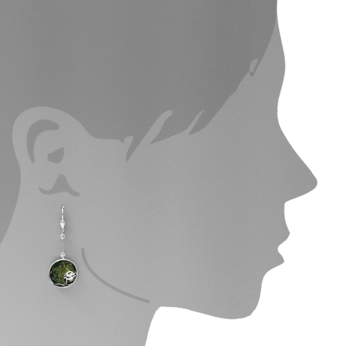 OSTSEE-SCHMUCK Paar Ohrhänger »- Windflüchter 16 mm - Silber 925/000 - Bernstein«