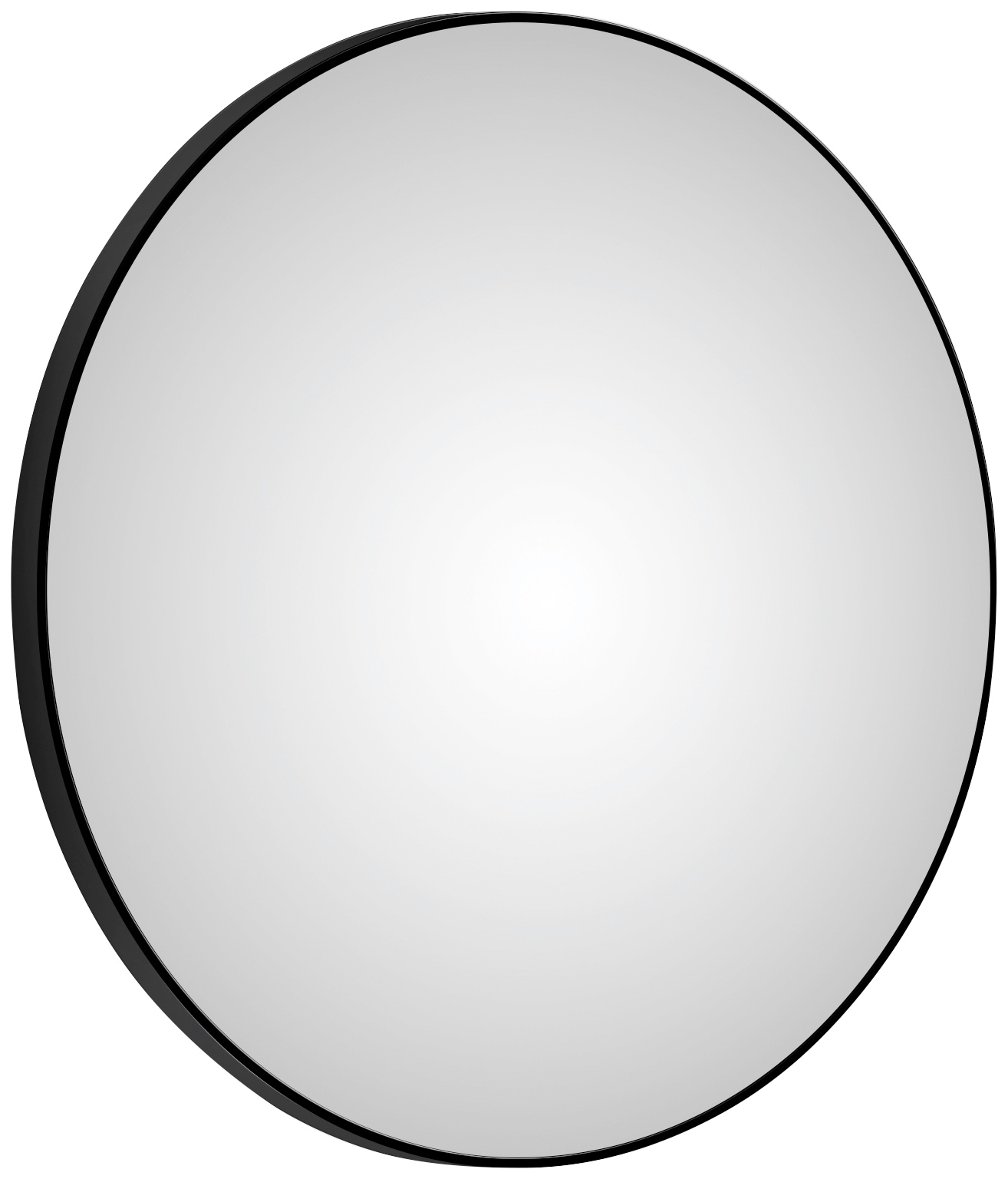LED-Lichtspiegel, rund, mit indirekter LED Beleuchtung in schwarz matt Ø 120 cm