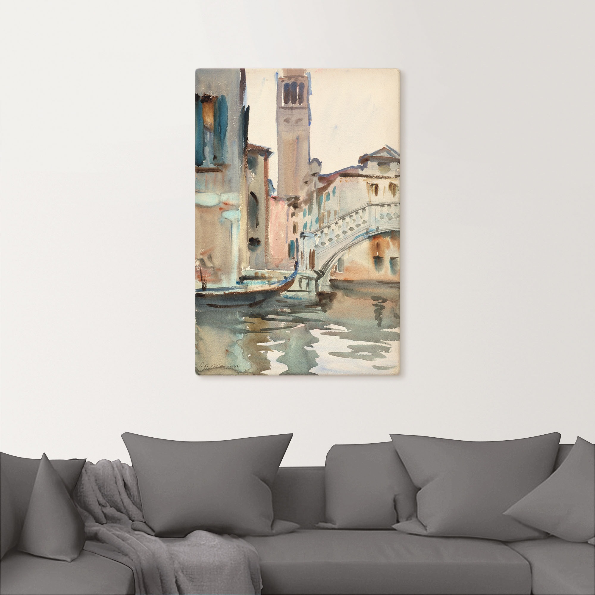 Artland Wandbild "Eine Brücke und Campanile, Venedig.", Venedig, (1 St.), a günstig online kaufen