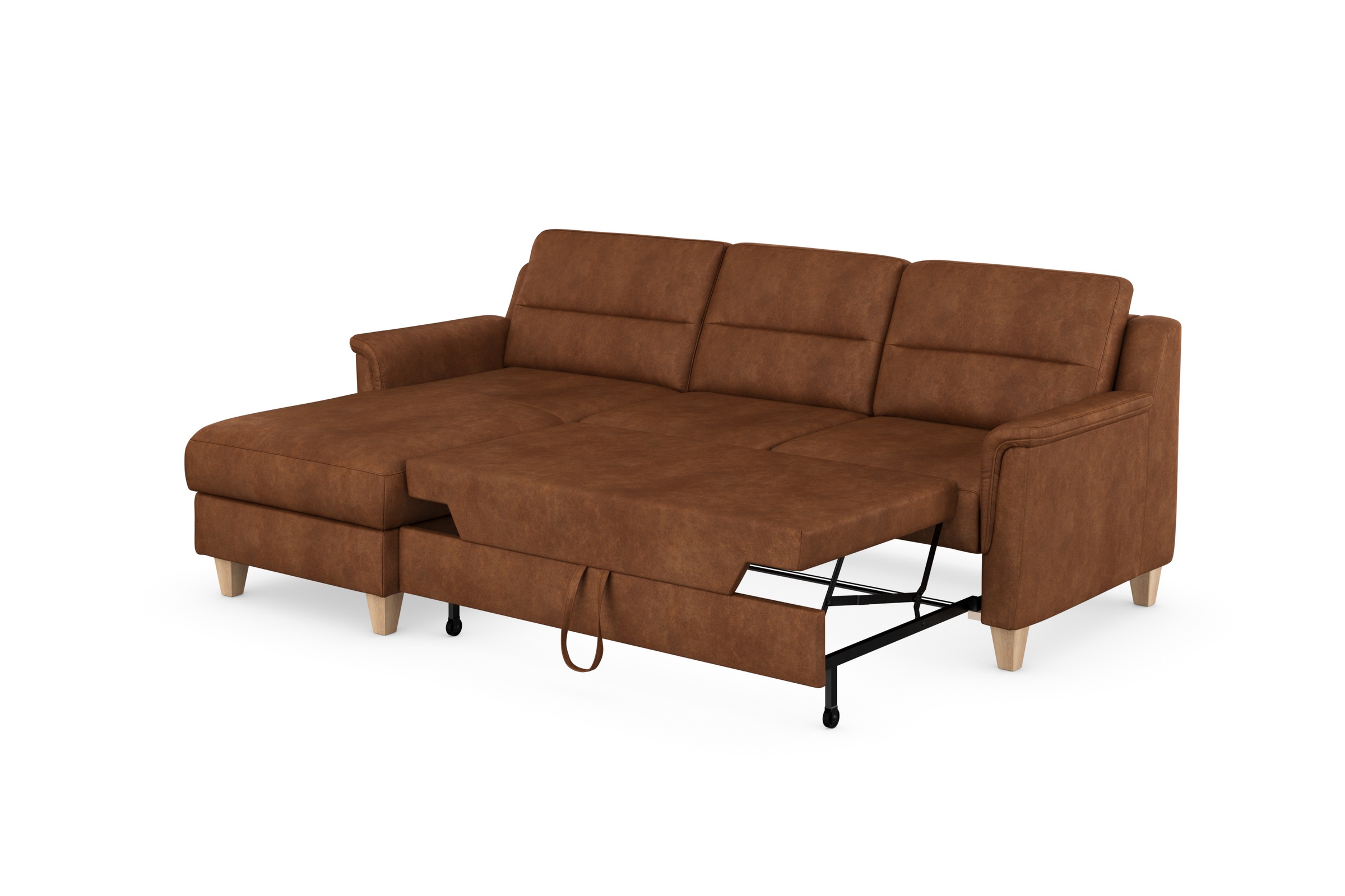 sit&more Ecksofa »Farö L-Form«, inklusive Federkern, wahlweise mit Bettfunktion und Bettkasten