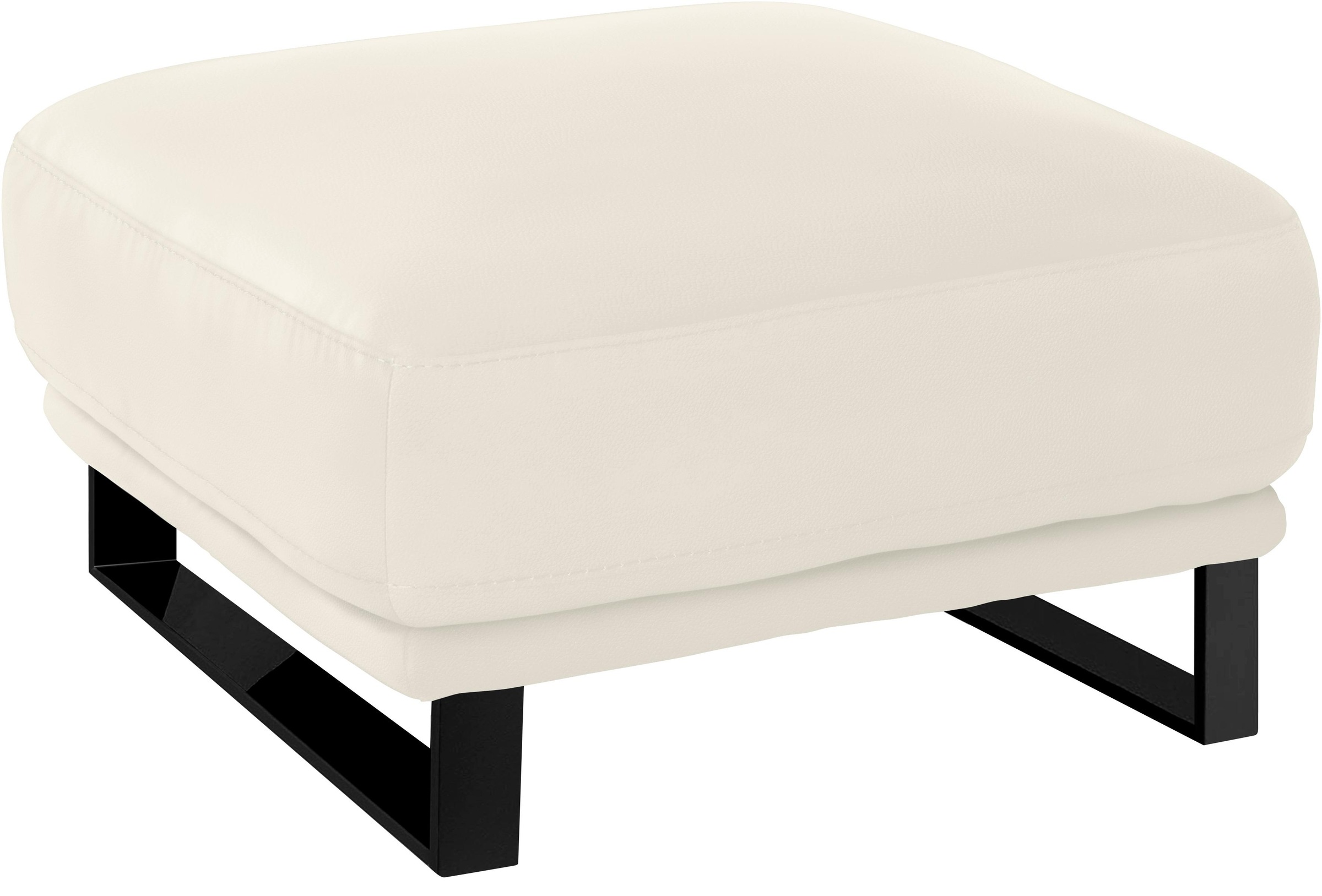 W.SCHILLIG Hocker »montanaa«, mit Metallkufen in Schwarz pulverbeschichtet, Breite 71 cm