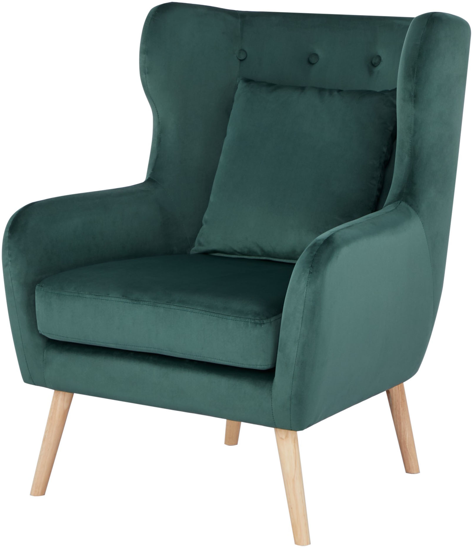 Thumbnail - Home affaire Ohrensessel "Yamuna" mit Sitzpolsterung, Gestell und Füße aus Massivholz, Sitzhöhe 47 cm