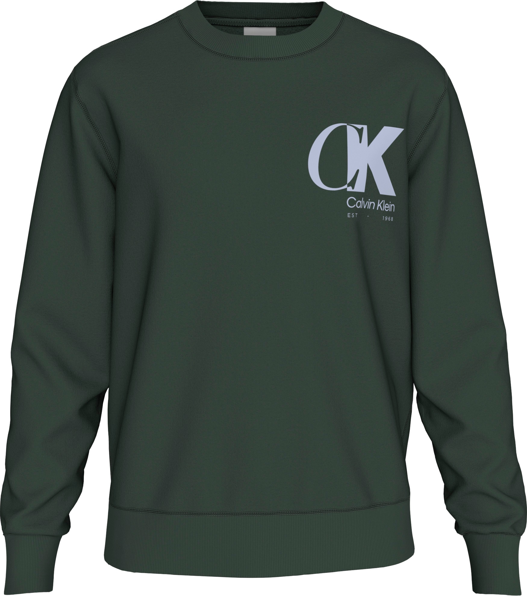 Calvin Klein Sweatshirt »LS EU 350TERRY CK OVERLAP GRAPHI«, Rundhalsausschnitt, regular fit